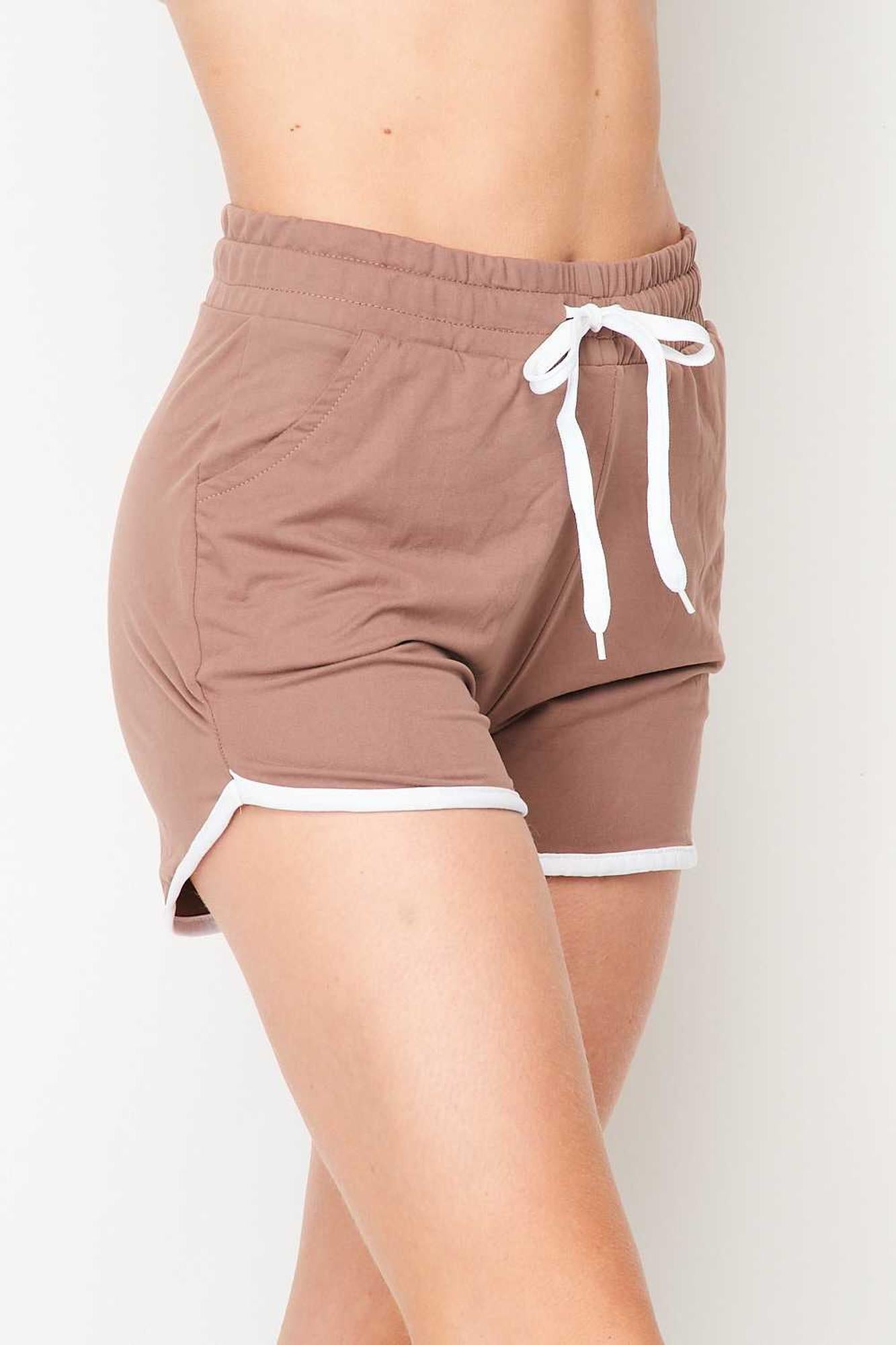 Buttery Smooth Drawstring Waist Plus Size Dolphin Shorts with Pockets - 1XL 2XL 3XL