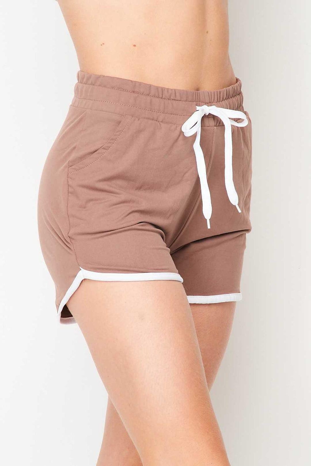 Buttery Smooth Drawstring Waist Plus Size Dolphin Shorts with Pockets - 1XL 2XL 3XL