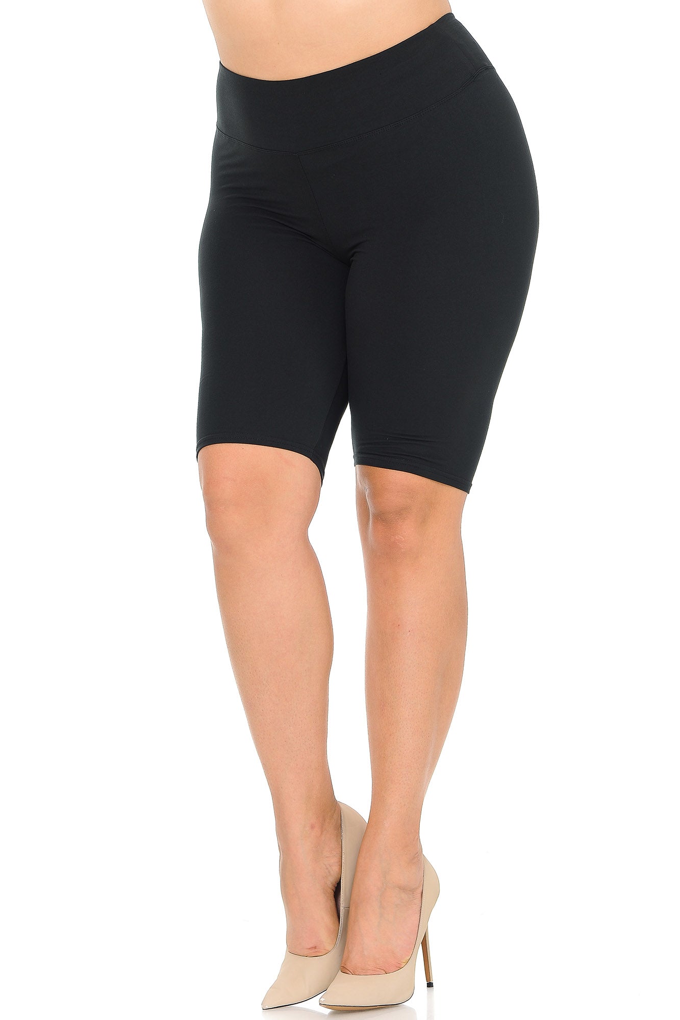 Buttery Smooth Basic Solid Biker Shorts - Plus Size - 3 Inch Waist - 1XL 2XL 3XL