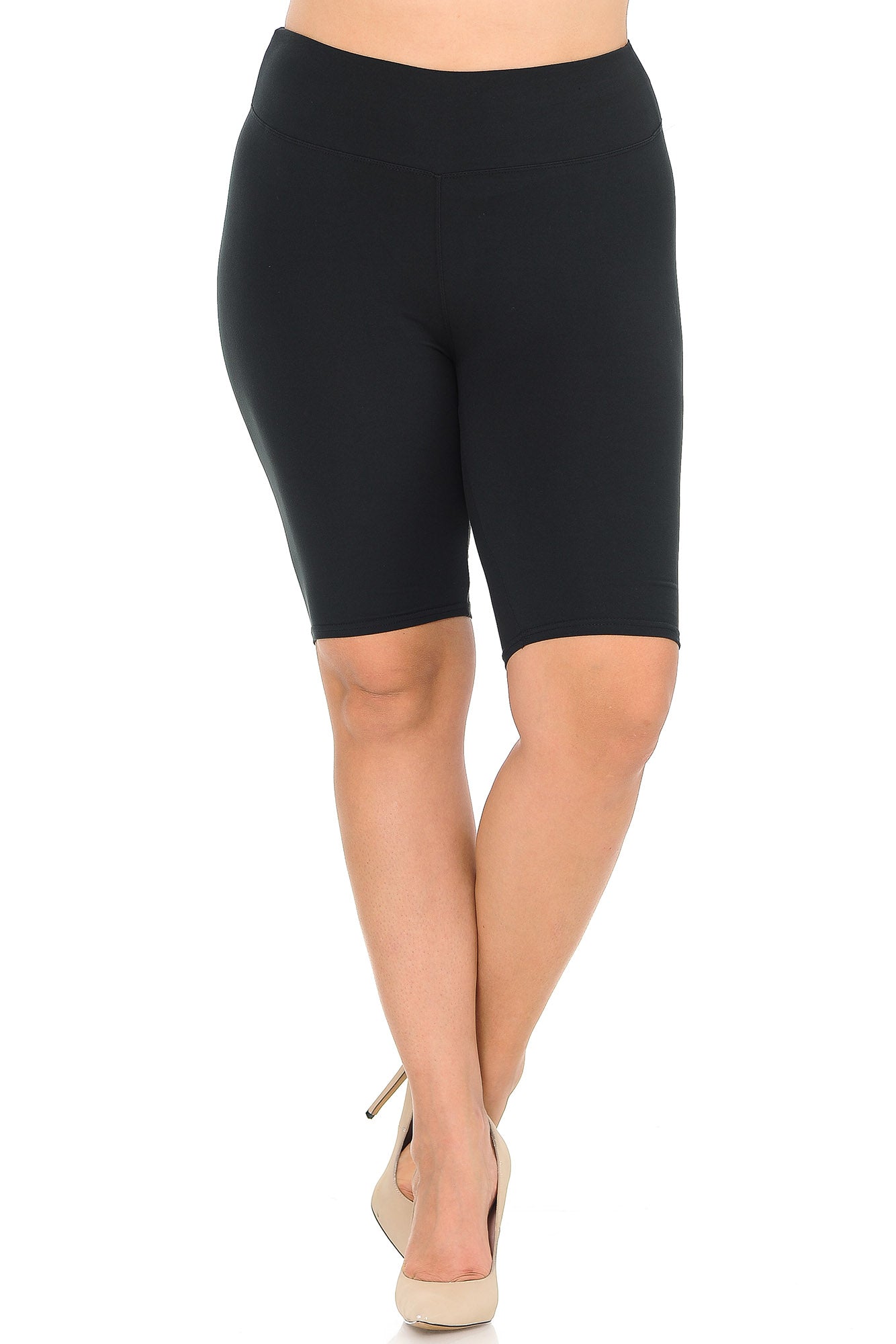 Buttery Smooth Basic Solid Biker Shorts - Plus Size - 3 Inch Waist - 1XL 2XL 3XL