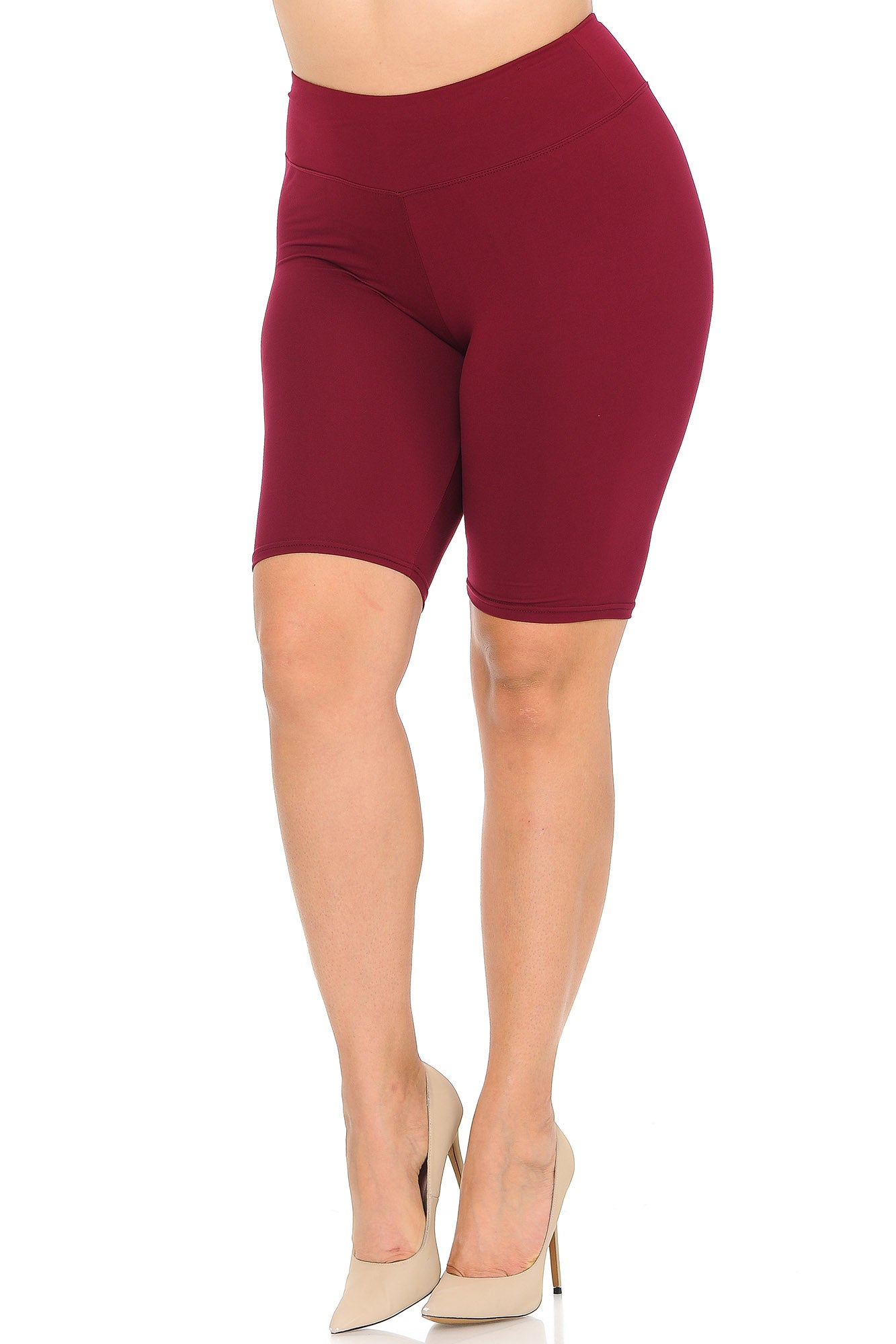 Buttery Smooth Basic Solid Biker Shorts - Plus Size - 3 Inch Waist - 1XL 2XL 3XL