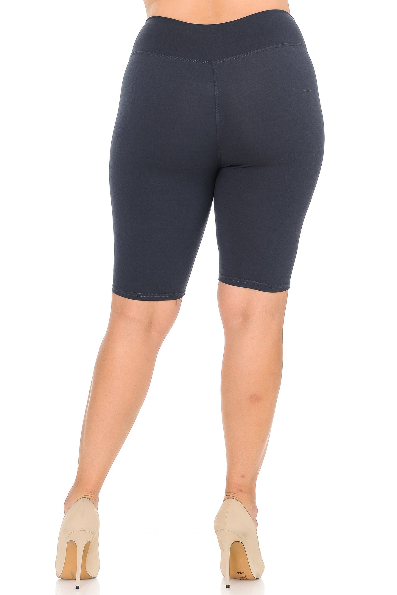 Buttery Smooth Basic Solid Biker Shorts - Plus Size - 3 Inch Waist - 1XL 2XL 3XL