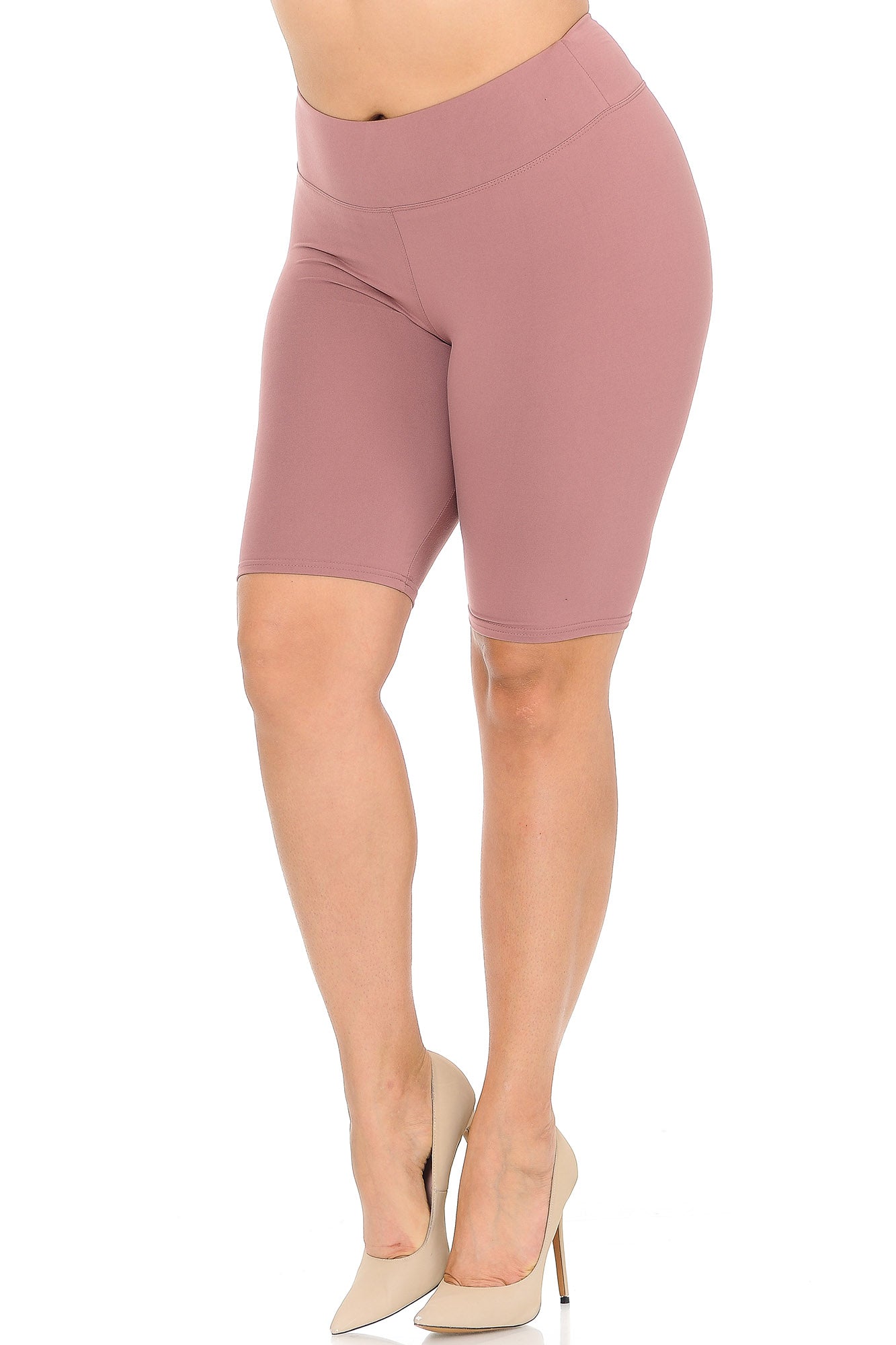 Buttery Smooth Basic Solid Biker Shorts - Plus Size - 3 Inch Waist - 1XL 2XL 3XL