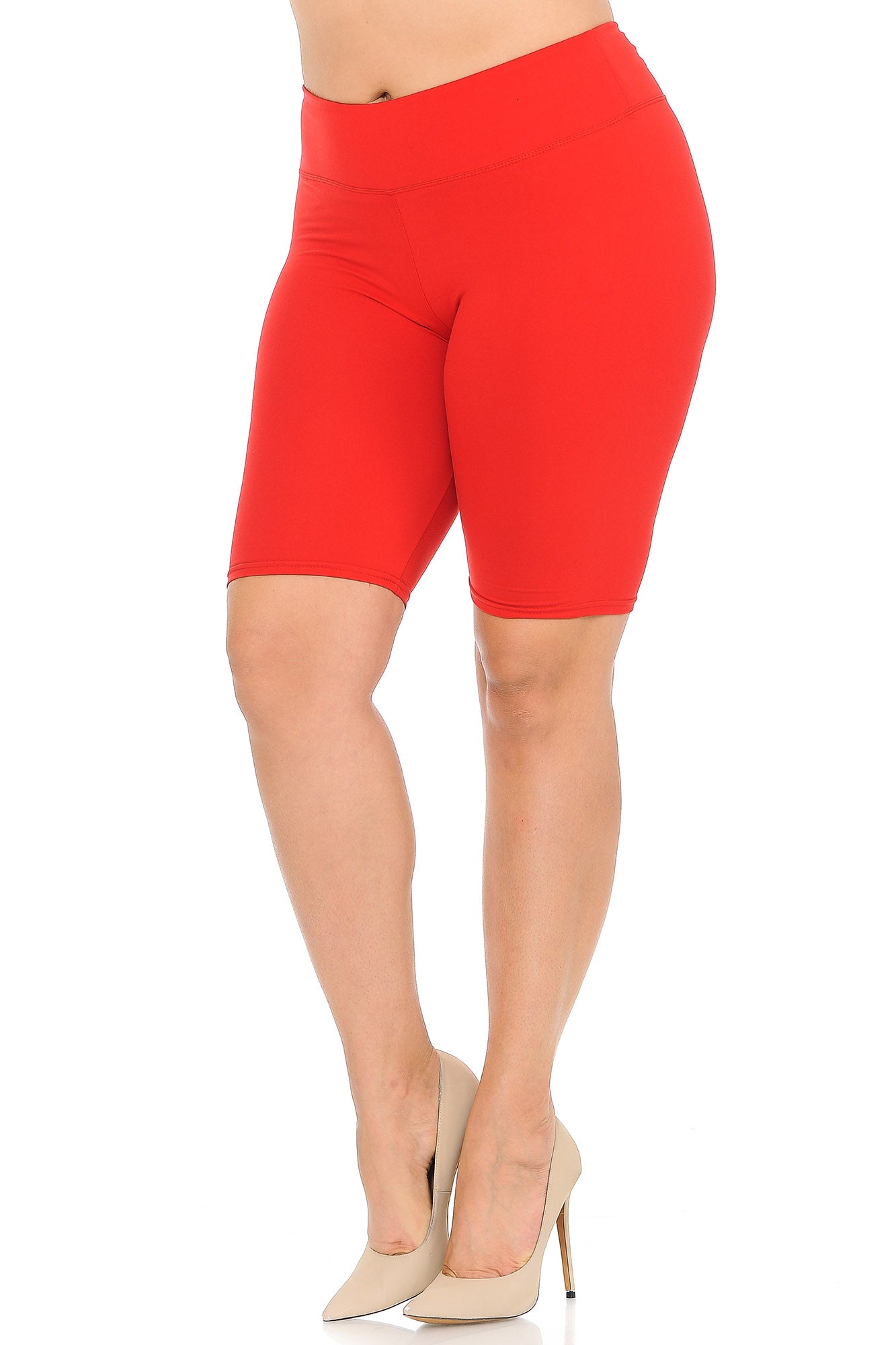 Buttery Smooth Basic Solid Biker Shorts - Plus Size - 3 Inch Waist - 1XL 2XL 3XL