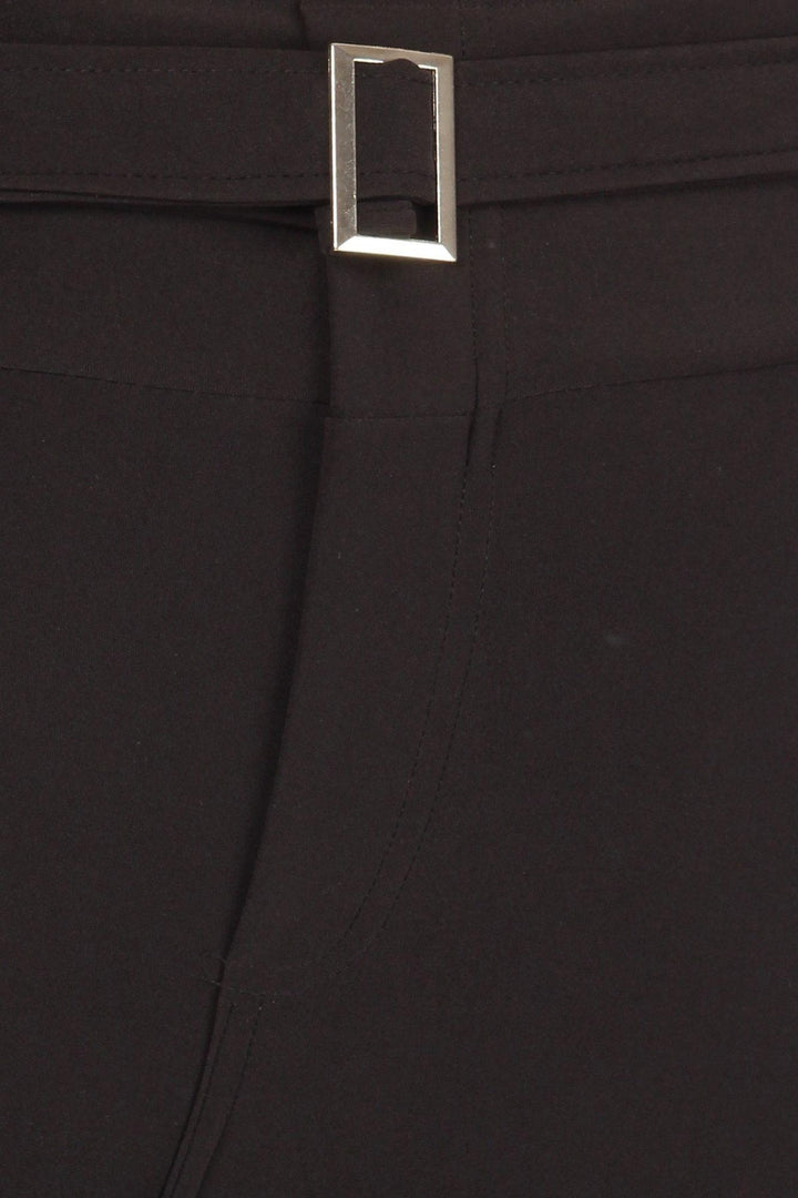 Black Belted Treggings with Pockets - Plus Size - 1XL 2XL 3XL