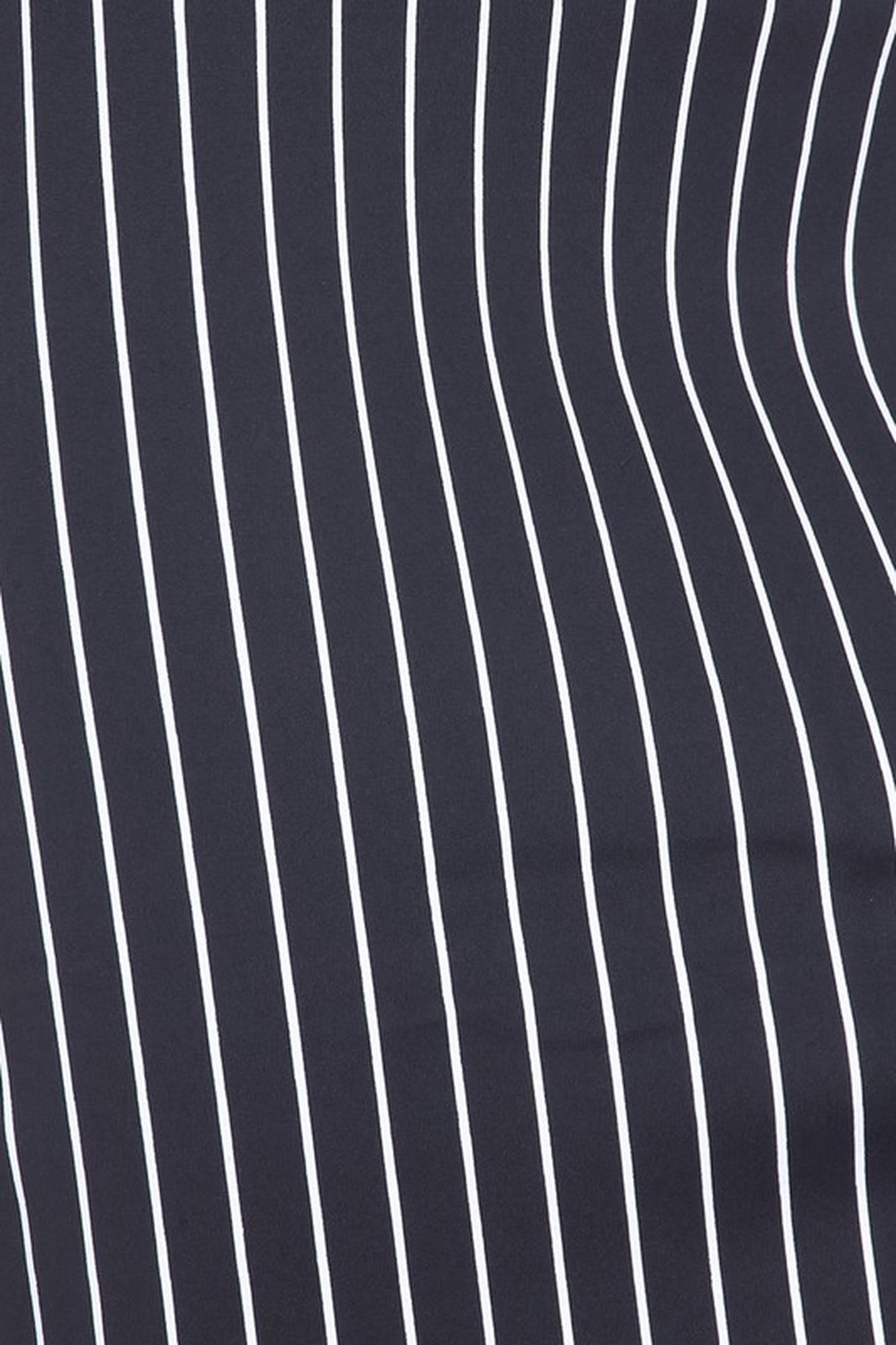 Silky Soft Scuba Black and White Pinstripe Plus Size Pencil Skirt with Front Slit