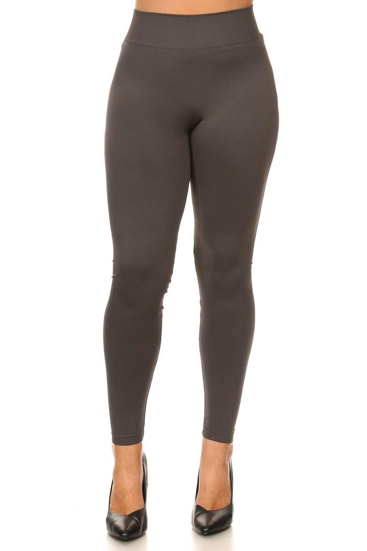 Extra Thick Solid Basic Leggings - Plus Size - 1XL 2XL 3XL