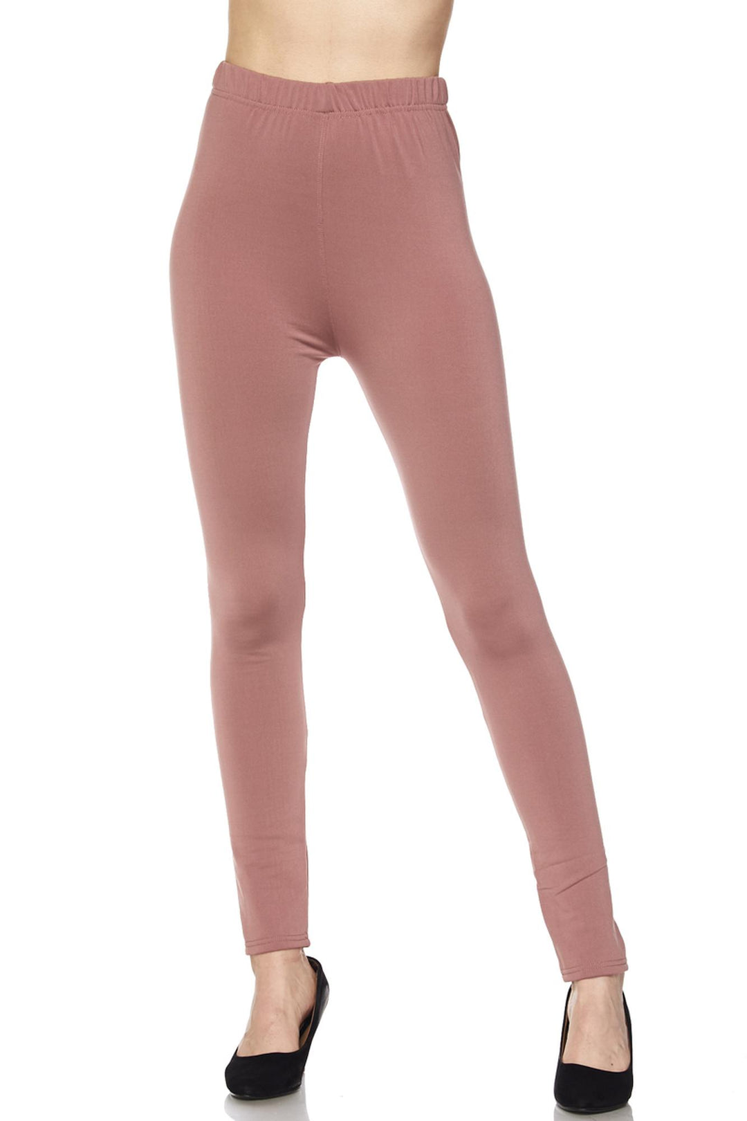 Fleece Lined Solid Leggings - Plus Size - 1XL 2XL 3XL