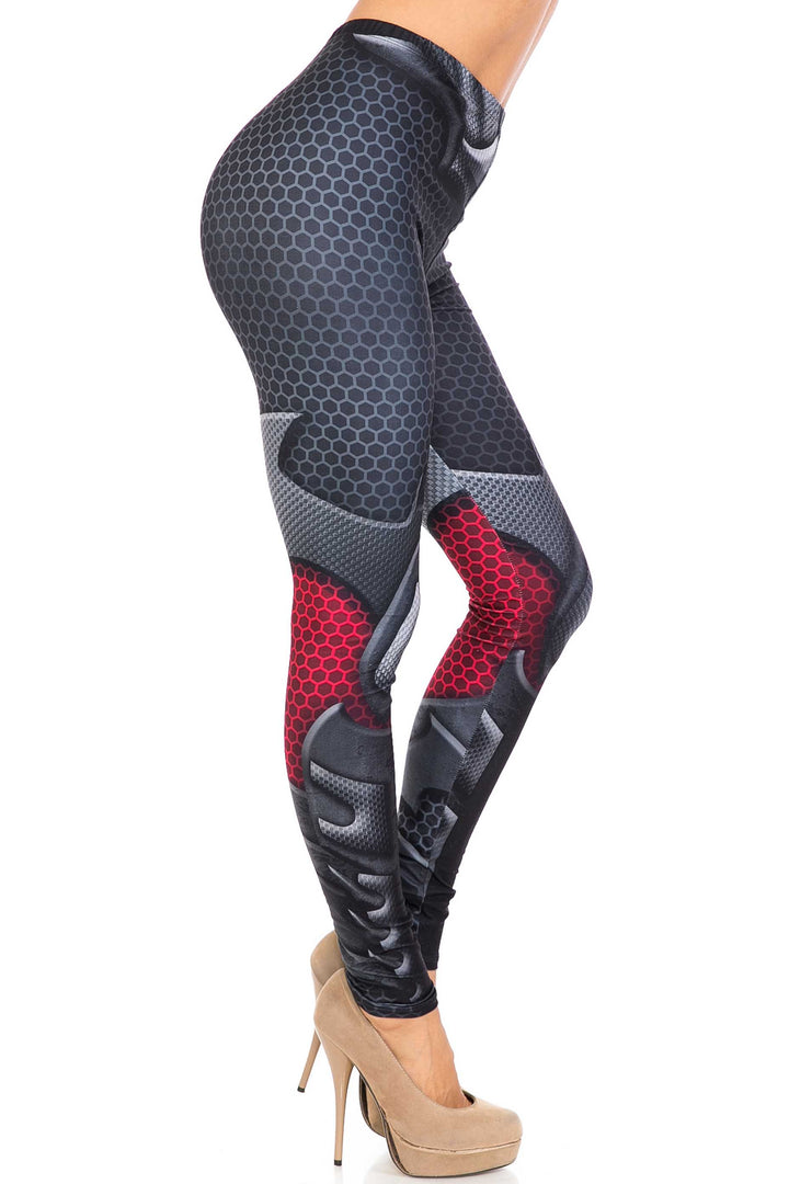 Plus Size - Creamy Soft Women's Laser Print Skin Smoothing Fashion Print Leggings - Pretty Avenger