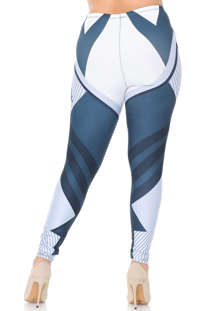 Creamy Soft Premium Women's Leggings Contour Angles Plus Size, High Rise, Stretchy & Breathable, Comfortable Fit - by USA Fashion