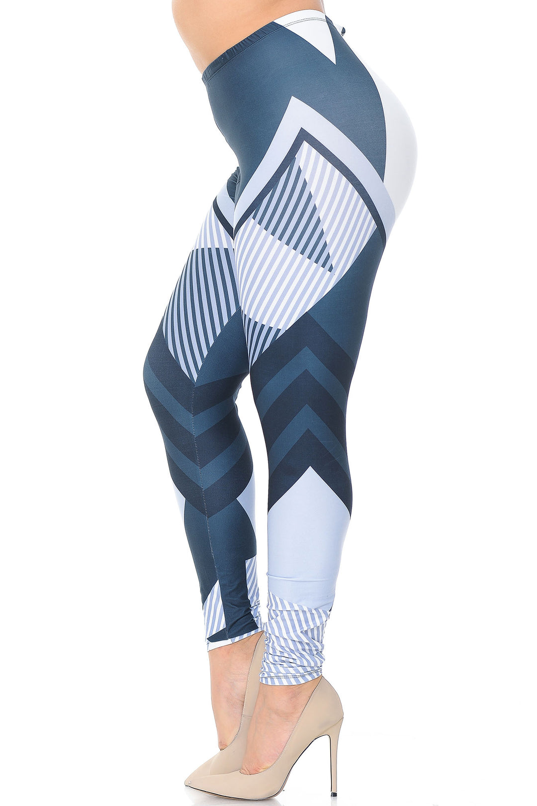 Creamy Soft Premium Women's Leggings Contour Angles Plus Size, High Rise, Stretchy & Breathable, Comfortable Fit - by USA Fashion