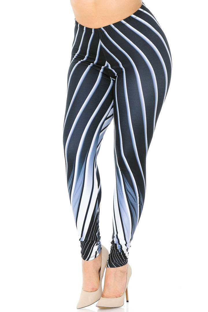 Creamy Soft Premium Women's Leggings Contour Body Lines Plus Size, High Rise, Stretchy & Breathable, Comfortable Fit - by USA Fashion