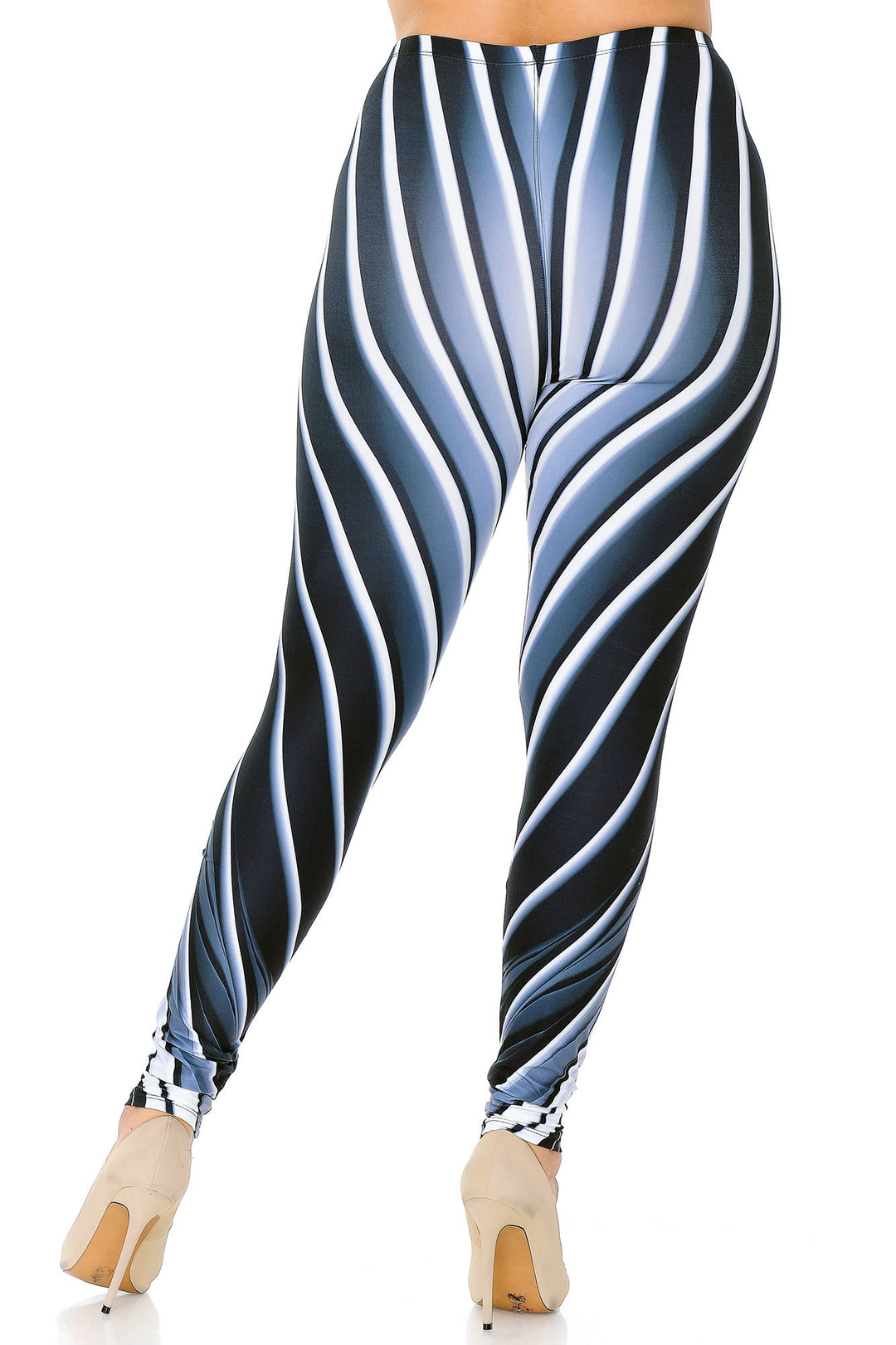 Creamy Soft Premium Women's Leggings Contour Body Lines Plus Size, High Rise, Stretchy & Breathable, Comfortable Fit - by USA Fashion