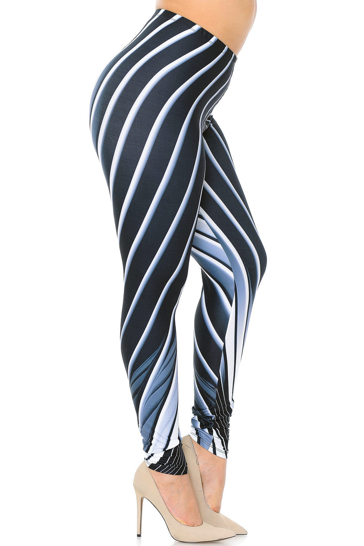 Creamy Soft Premium Women's Leggings Contour Body Lines Plus Size, High Rise, Stretchy & Breathable, Comfortable Fit - by USA Fashion