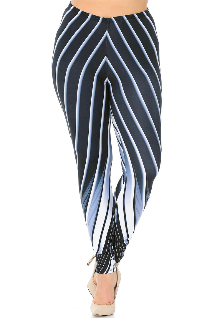 Creamy Soft Premium Women's Leggings Contour Body Lines Plus Size, High Rise, Stretchy & Breathable, Comfortable Fit - by USA Fashion