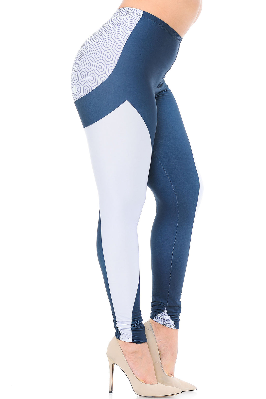 Creamy Soft Premium Women's Leggings Contour Curves Plus Size, High Rise, Stretchy & Breathable, Comfortable Fit - by USA Fashion