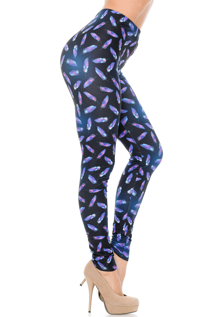 Creamy Soft Premium Women's Leggings Plus Size, High Rise, Stretchy & Breathable, Comfortable Fit - by USA Fashion
