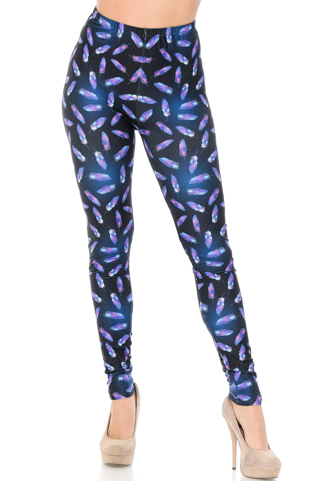 Creamy Soft Premium Women's Leggings Plus Size, High Rise, Stretchy & Breathable, Comfortable Fit - by USA Fashion