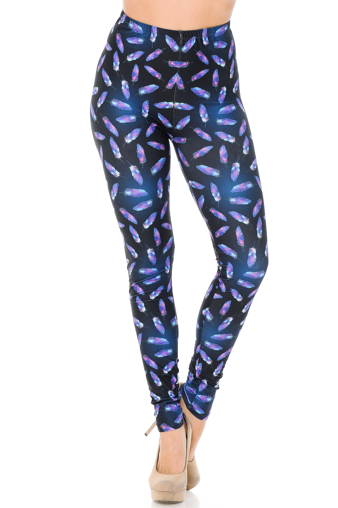 Creamy Soft Premium Women's Leggings Plus Size, High Rise, Stretchy & Breathable, Comfortable Fit - by USA Fashion