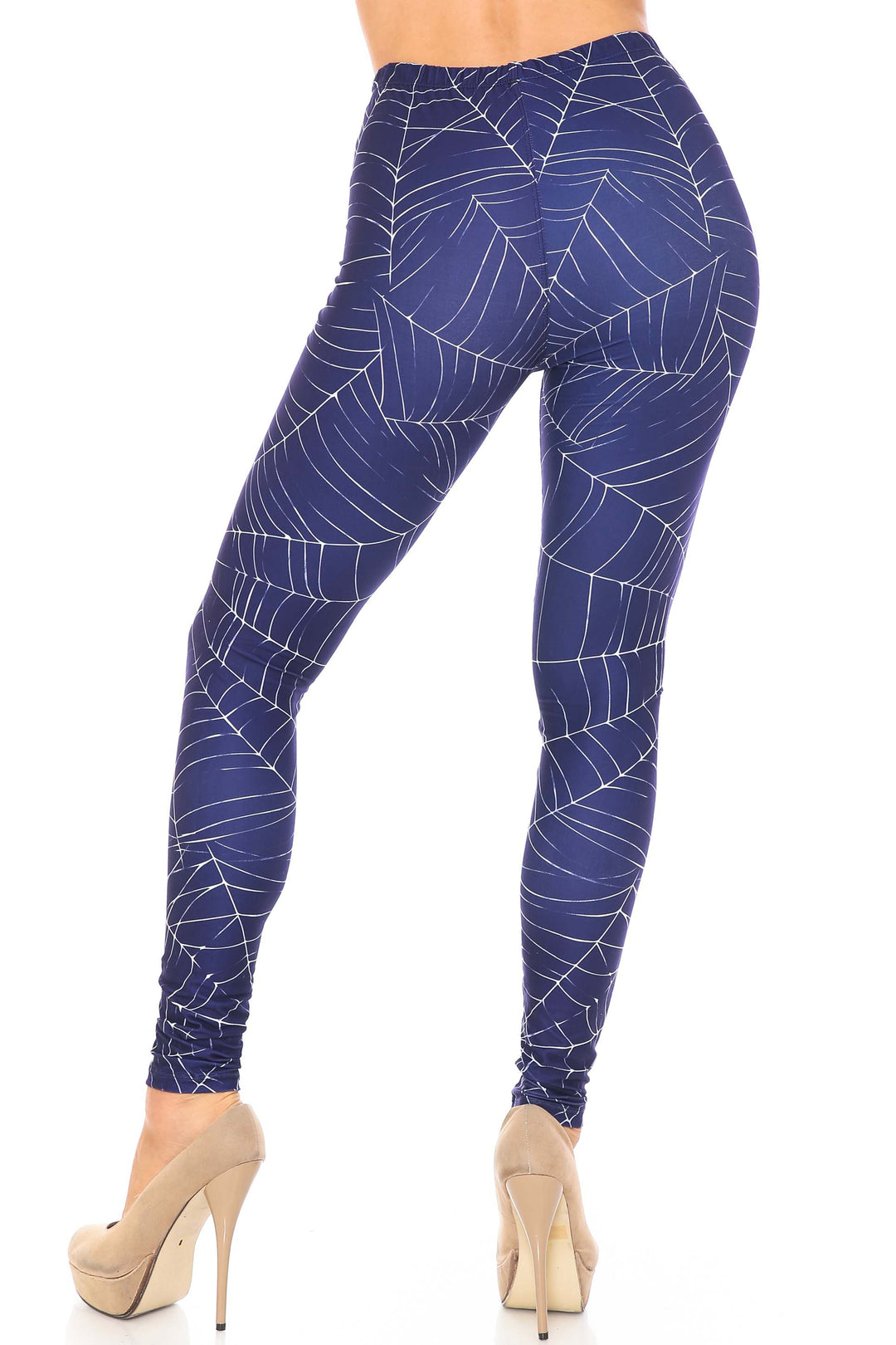 Creamy Soft Premium Women's Leggings Spiderwebs Halloween Plus Size, High Rise, Stretchy & Breathable, Comfortable Fit - by USA Fashion
