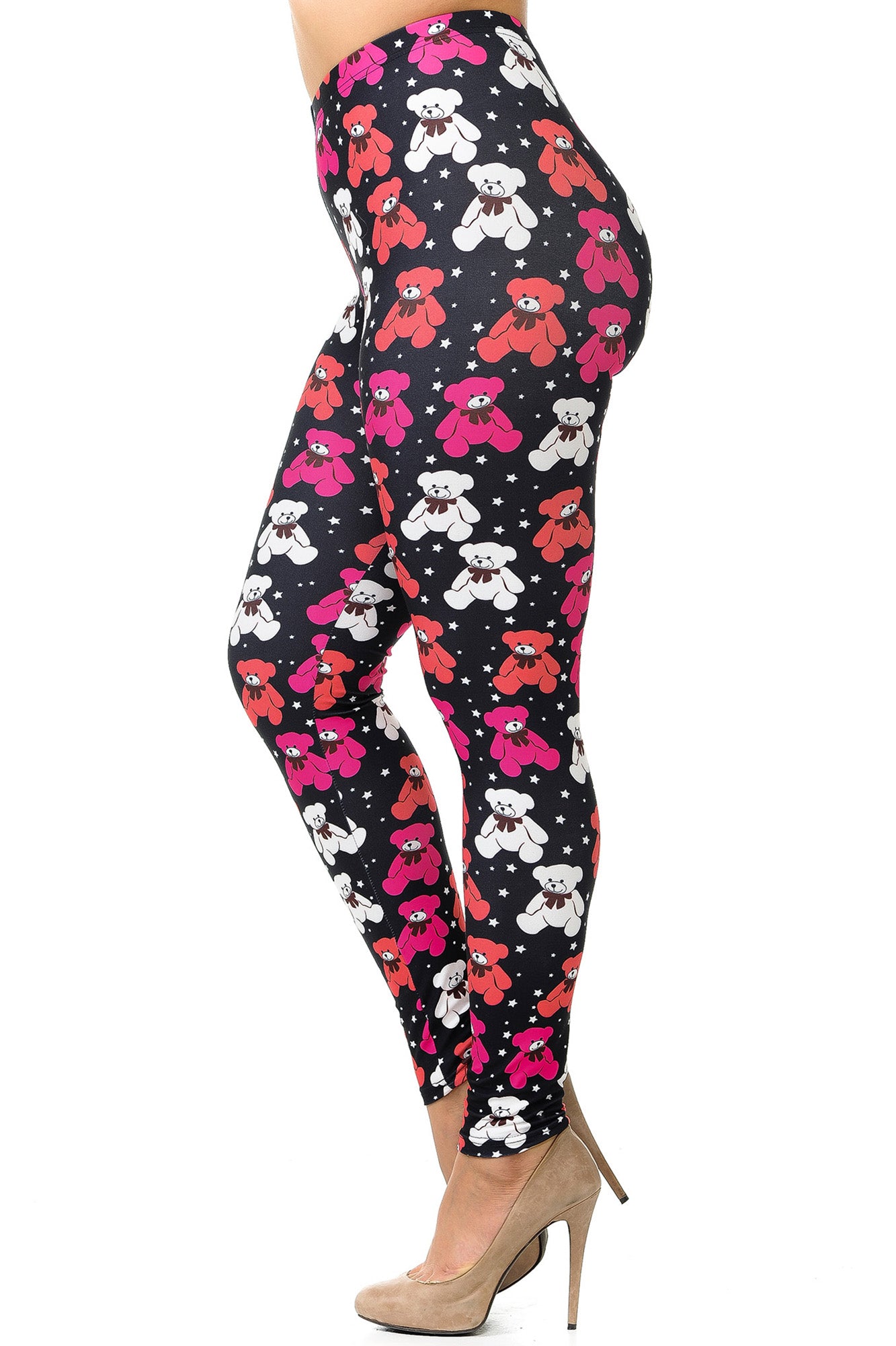 Creamy Soft Premium Women's Leggings Teddy Bear Plus Size, High Rise, Stretchy & Breathable, Comfortable Fit - by USA Fashion