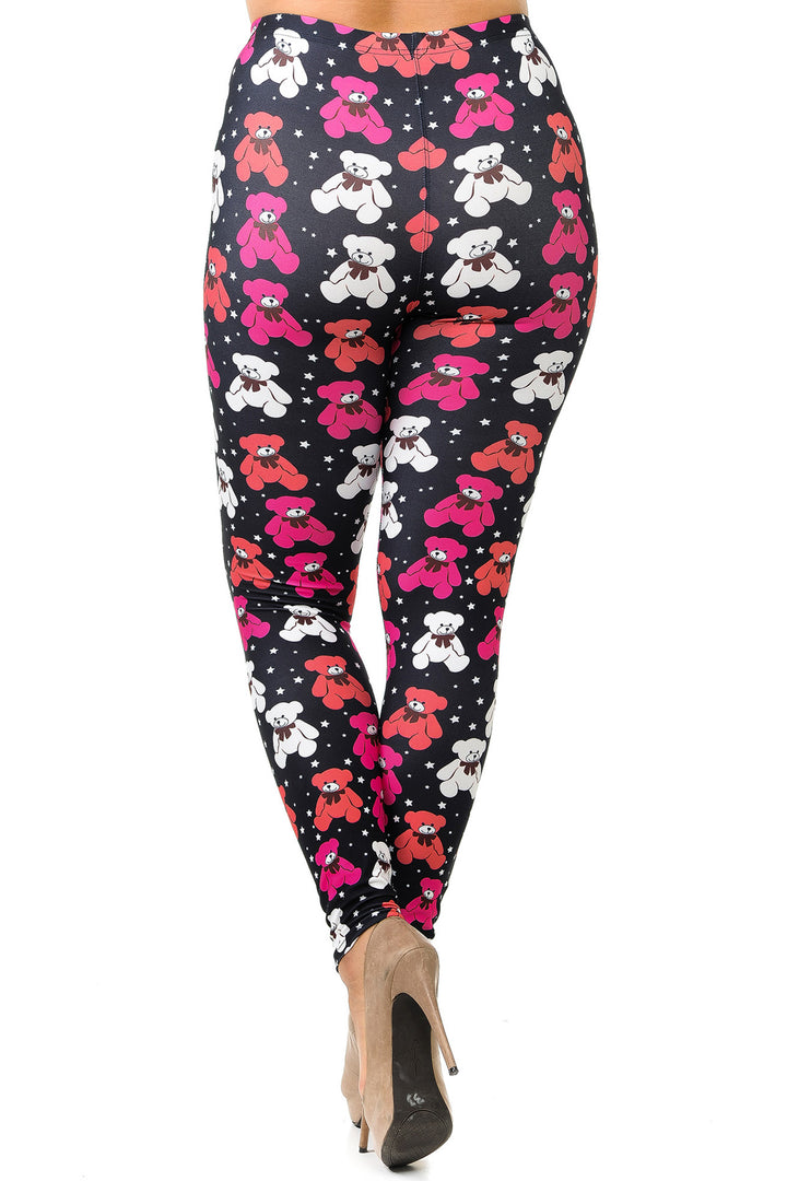 Creamy Soft Premium Women's Leggings Teddy Bear Plus Size, High Rise, Stretchy & Breathable, Comfortable Fit - by USA Fashion
