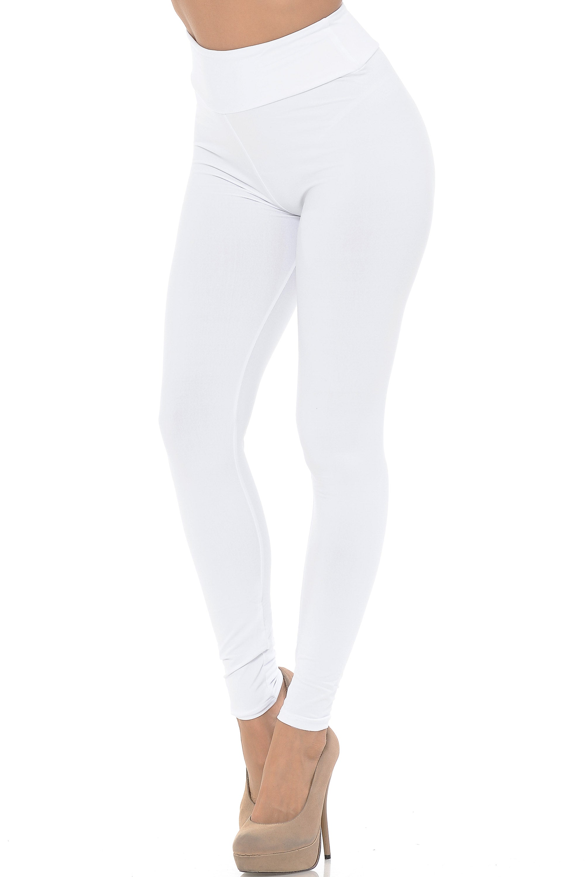 Buttery Smooth Basic Solid High Waisted Leggings - 3 Inch - EEVEE
