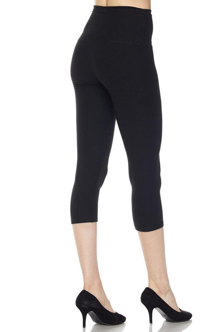 Buttery Smooth Basic Solid High Waisted Capris - 5 Inch Waist - New Mix