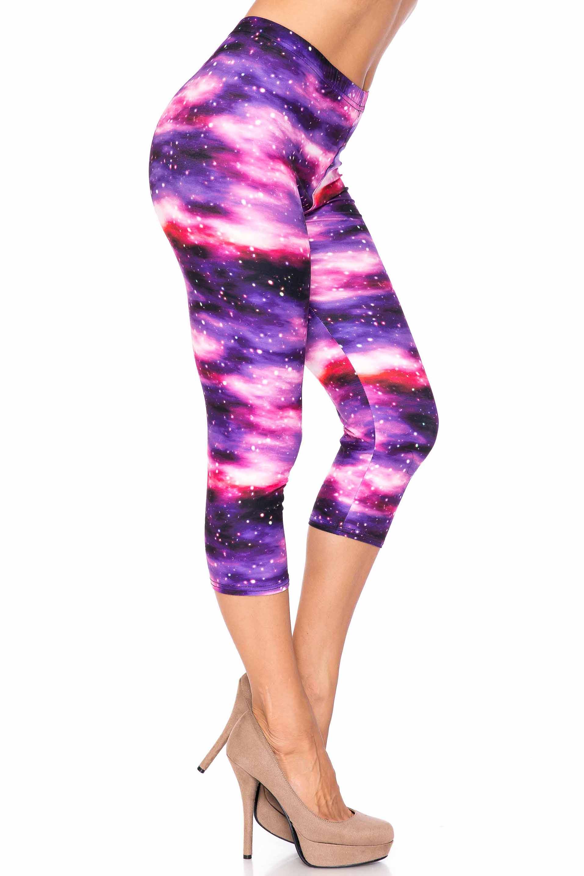 Creamy Soft Purple Mist Capris - USA Fashionâ„¢ (One Size Regular,Purple)