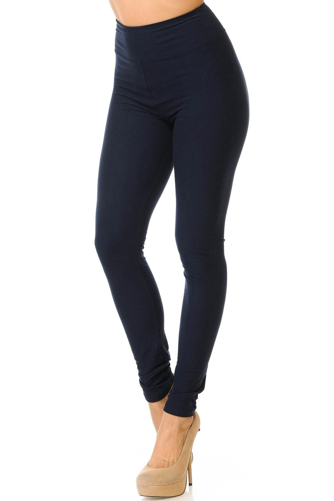Buttery Smooth High Waisted Basic Solid Leggings - 3 Inch Waist