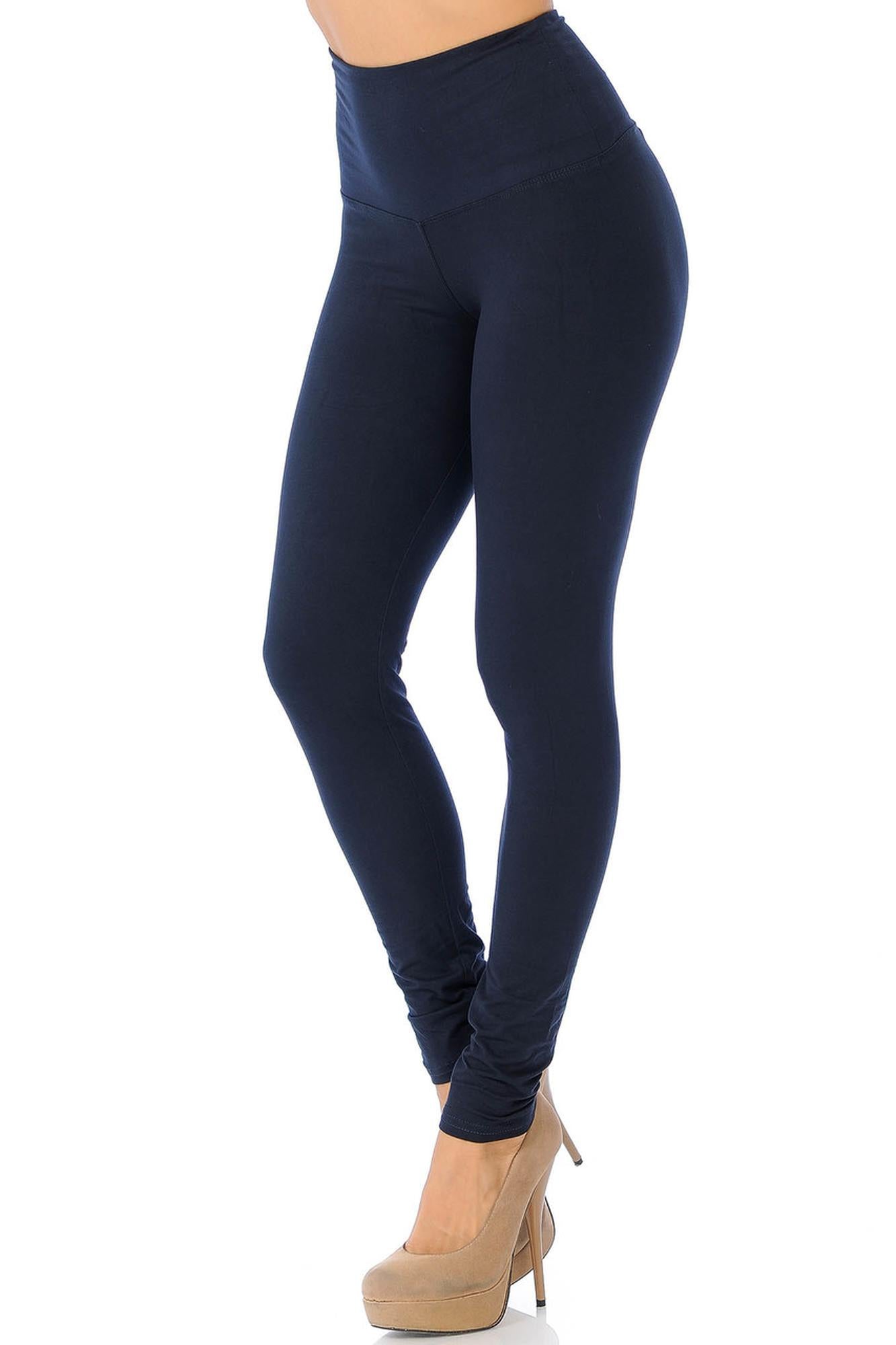 Buttery Smooth Basic Solid High Waisted Leggings - 5 Inch Waist - New Mix