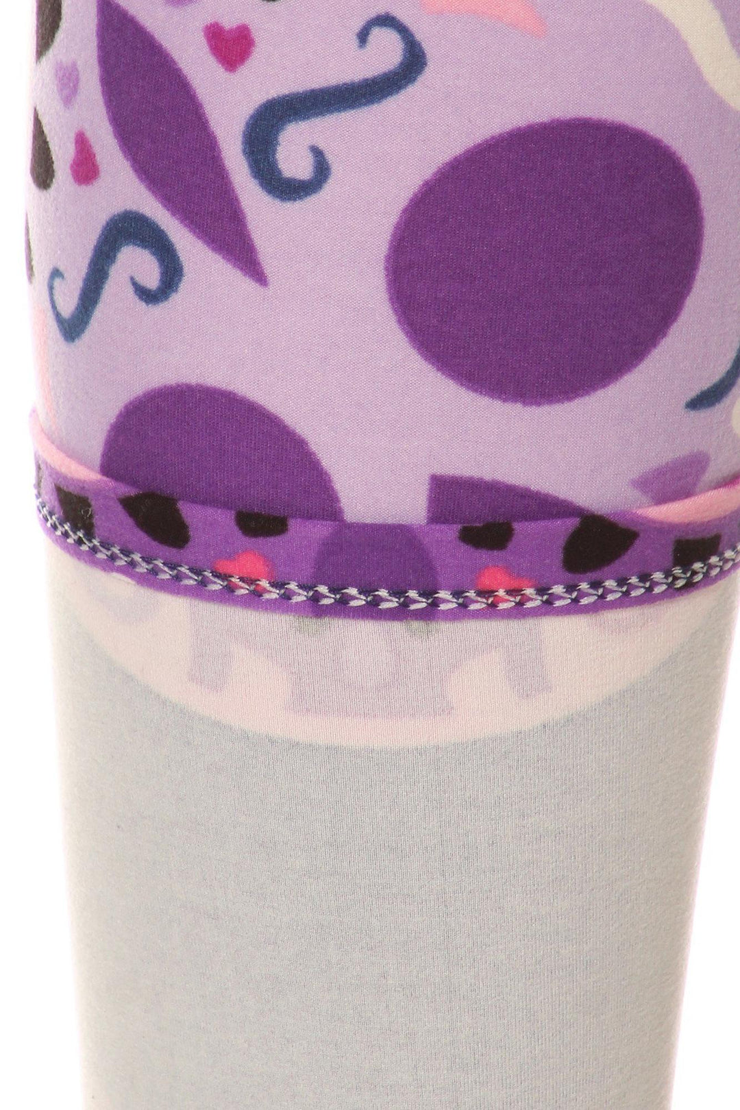 Buttery Soft Violet Sugar Skulls Leggings (One Size Regular,Purple)