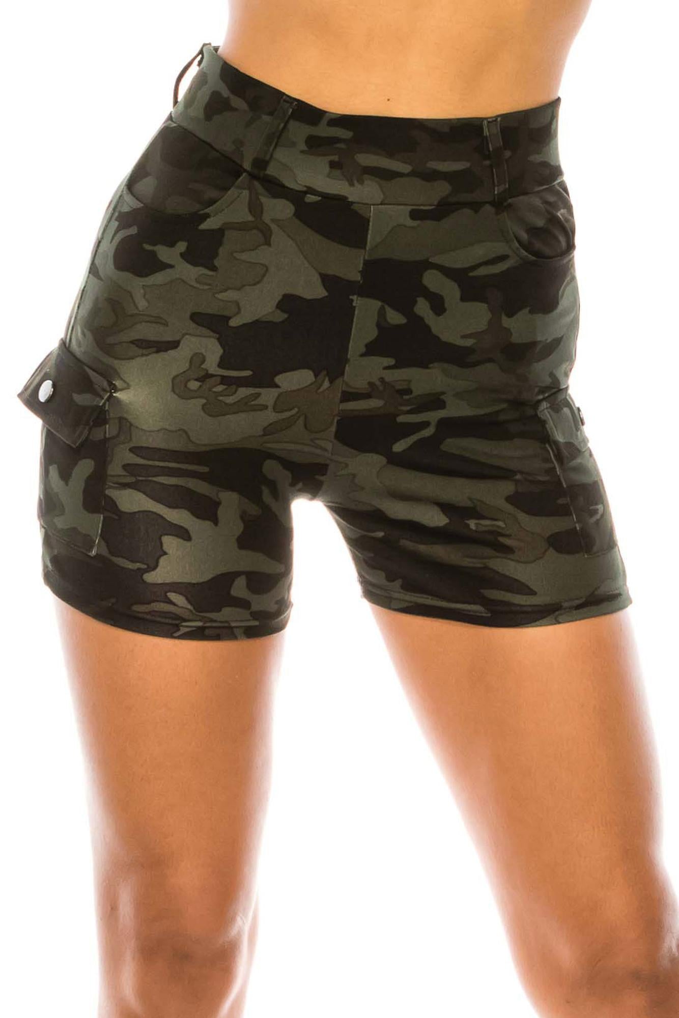 Cool and Hip Summer Dark Camouflage Biker Shorts
