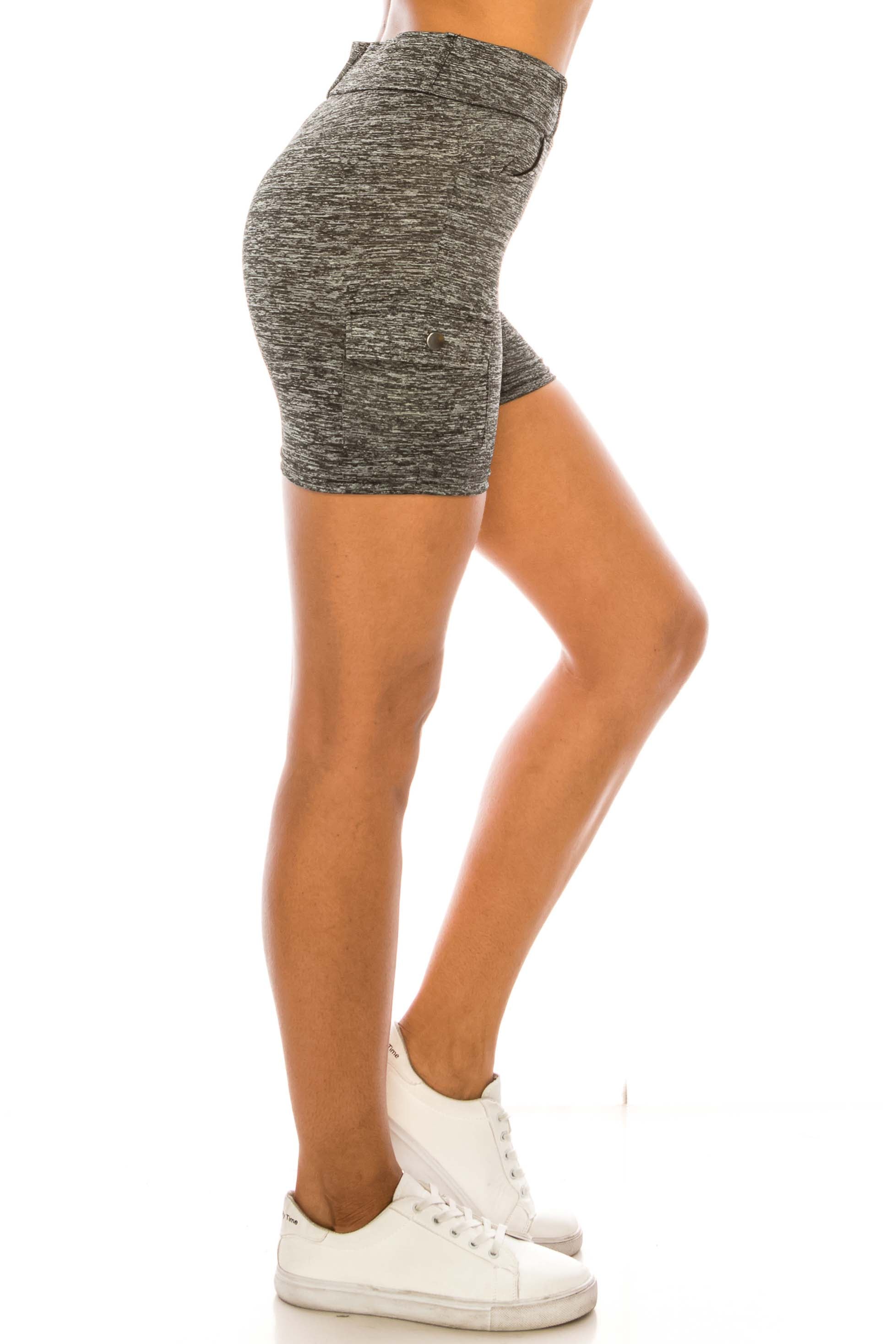 Cool and Hip Summer Heather Grey Biker Shorts