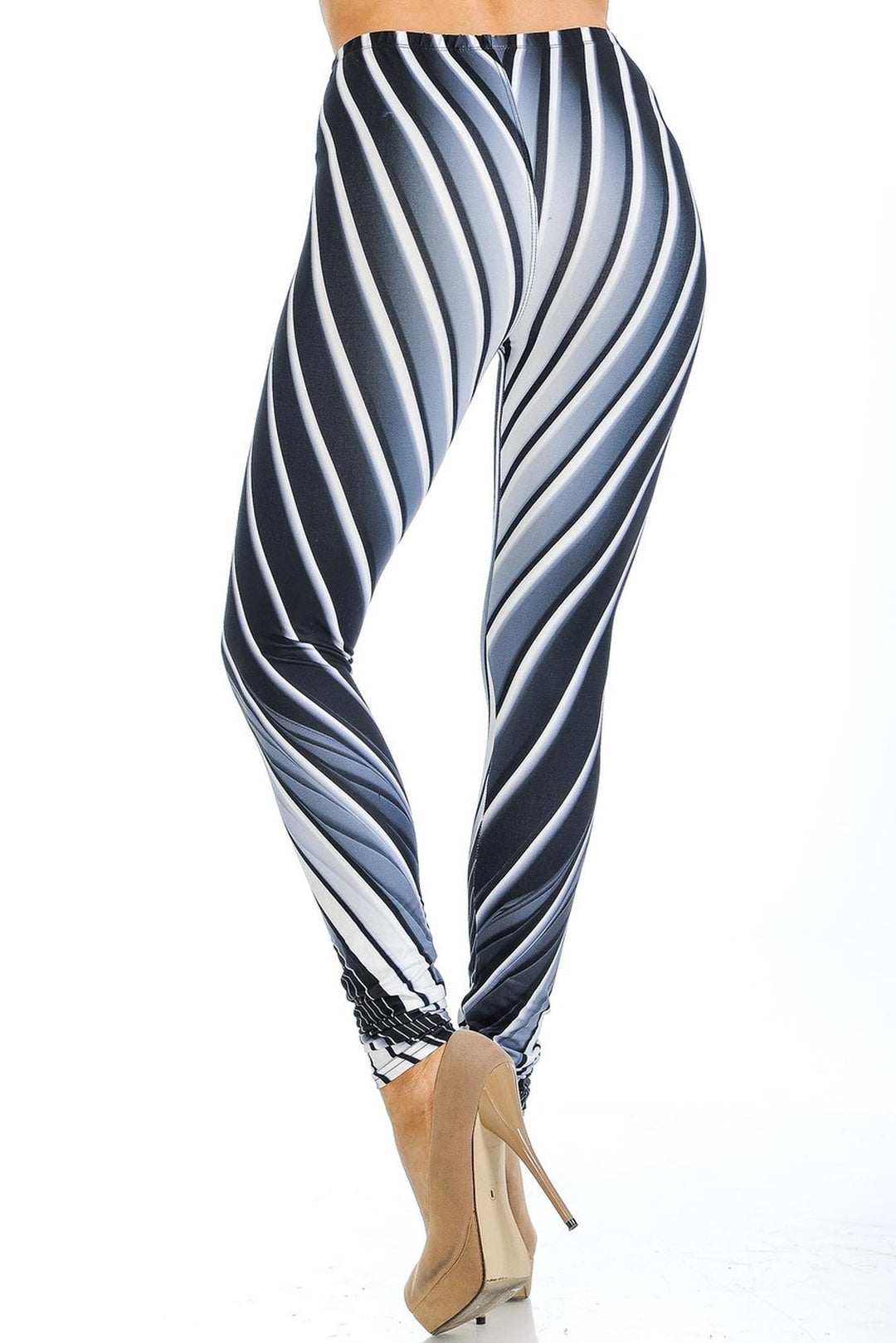 Creamy Soft Contour Body Lines Leggings - Signature Collection (One Size Regular,Black)