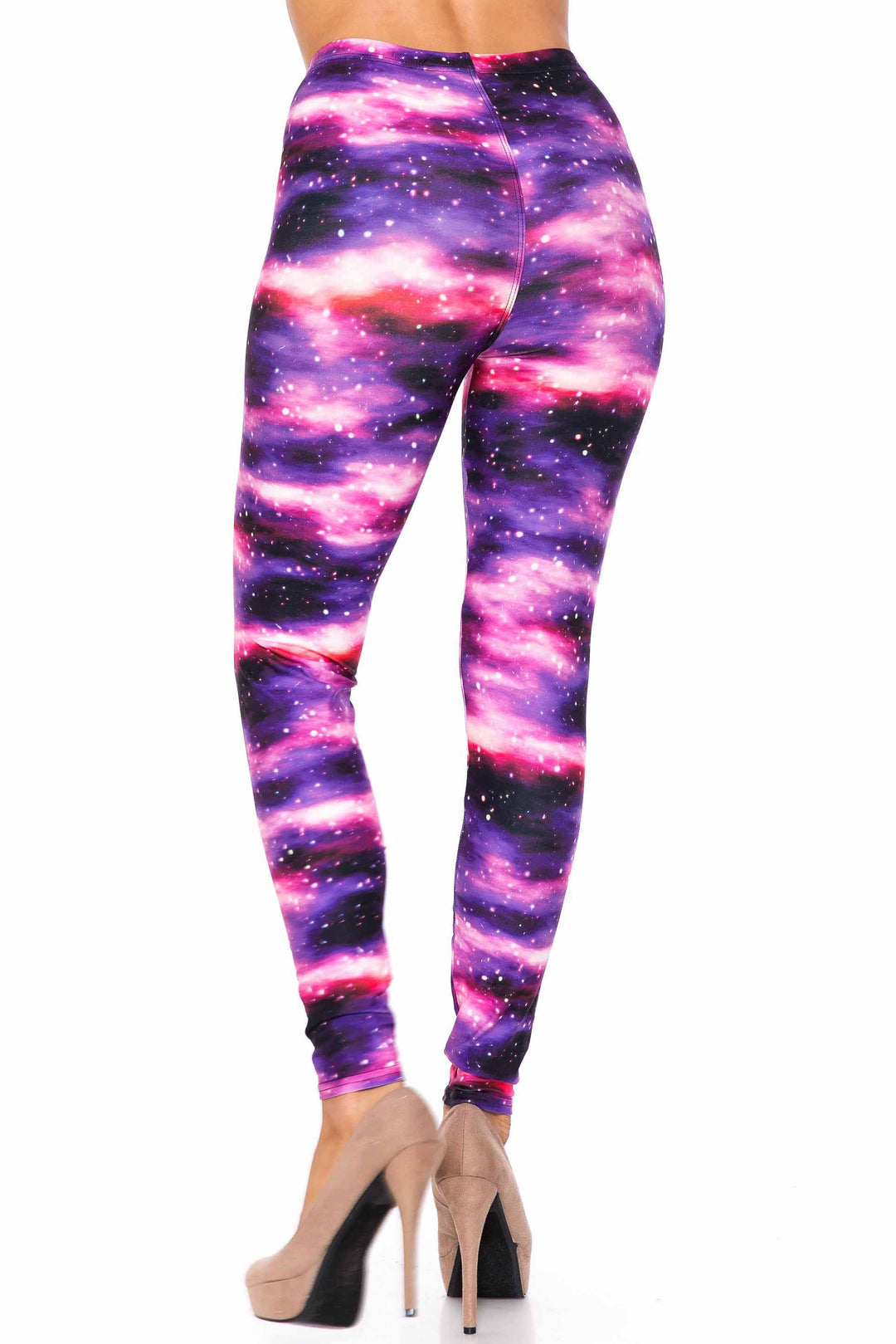Creamy Soft Premium Women's Leggings Purple Mist Regular Size, High Rise, Stretchy & Comfortable Fit - by USA Fashion