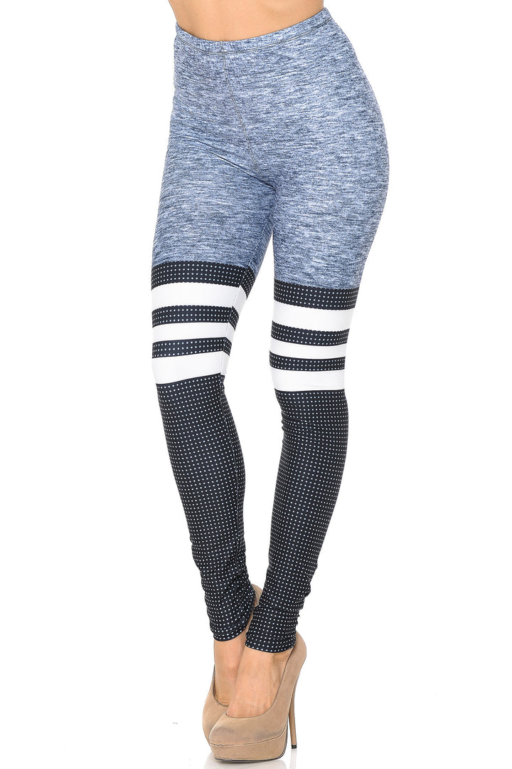 Creamy Soft Premium Women's Leggings Split Sport Regular Size, High Rise, Stretchy & Breathable, Comfortable Fit - by USA Fashion