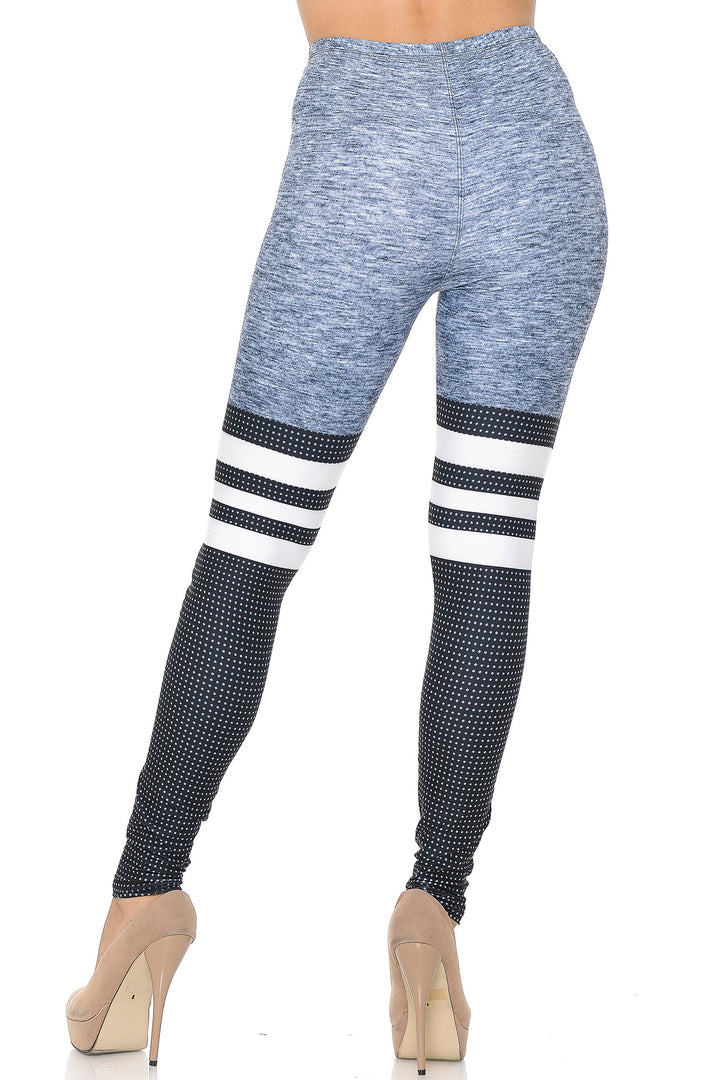 Creamy Soft Premium Women's Leggings Split Sport Regular Size, High Rise, Stretchy & Breathable, Comfortable Fit - by USA Fashion