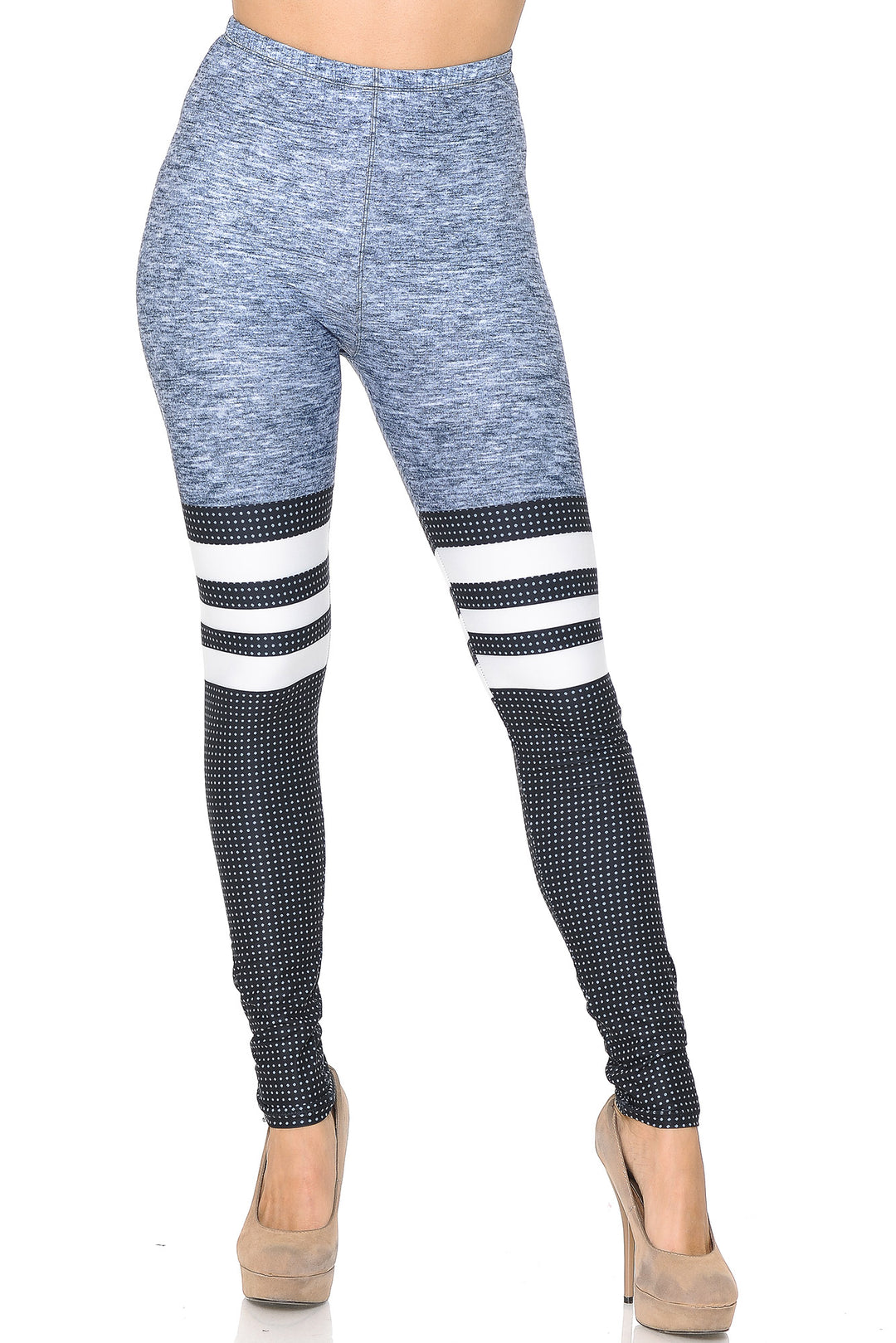 Creamy Soft Premium Women's Leggings Split Sport Regular Size, High Rise, Stretchy & Breathable, Comfortable Fit - by USA Fashion