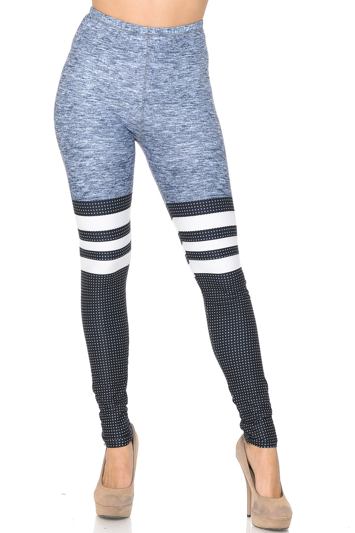 Creamy Soft Premium Women's Leggings Split Sport Regular Size, High Rise, Stretchy & Breathable, Comfortable Fit - by USA Fashion