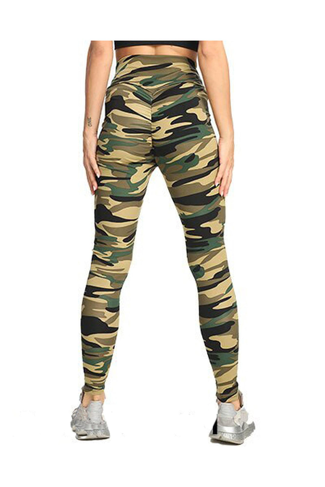 Green Camouflage Scrunch Butt Sport Leggings