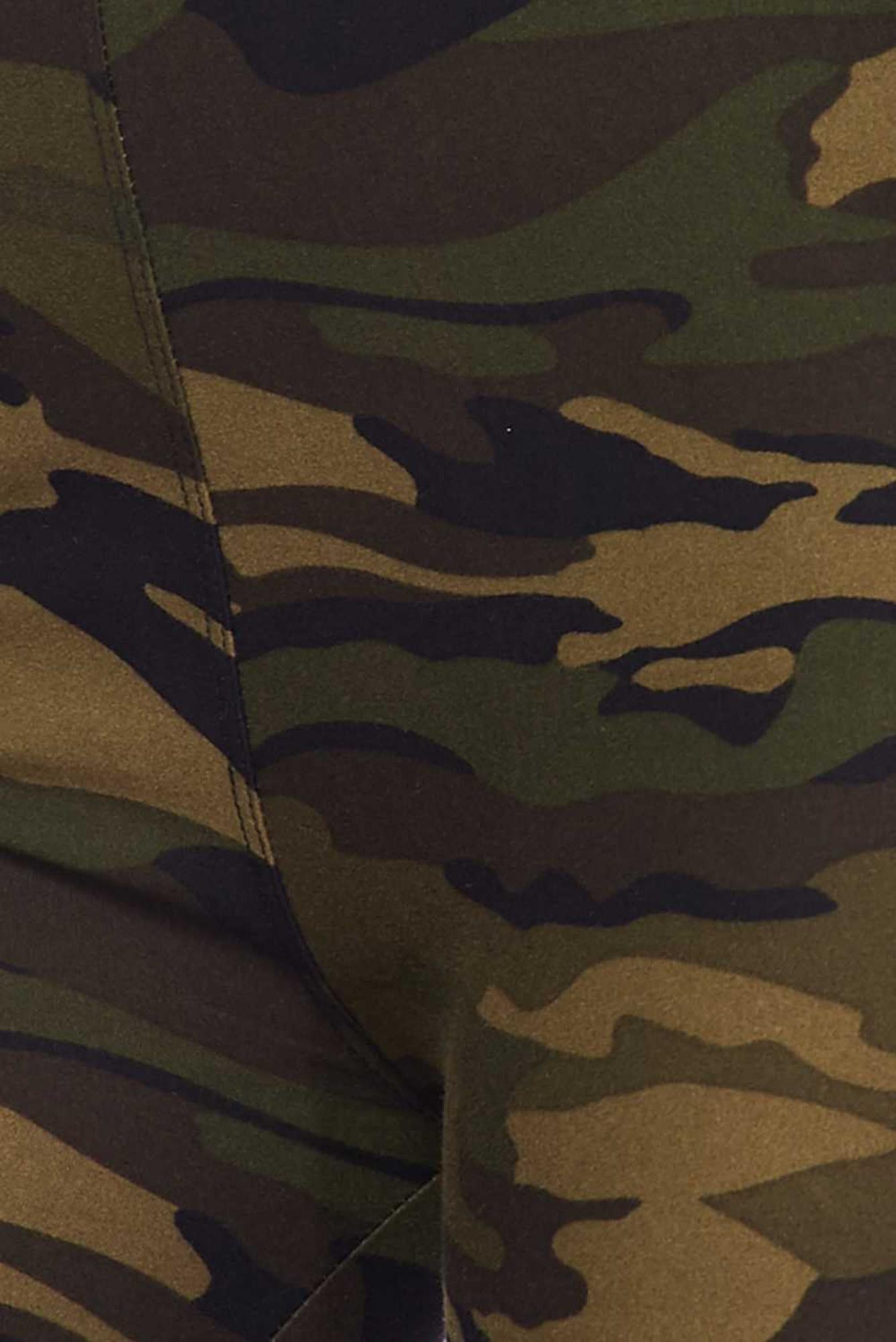 Buttery Smooth Green Camouflage Leggings and Bra Set