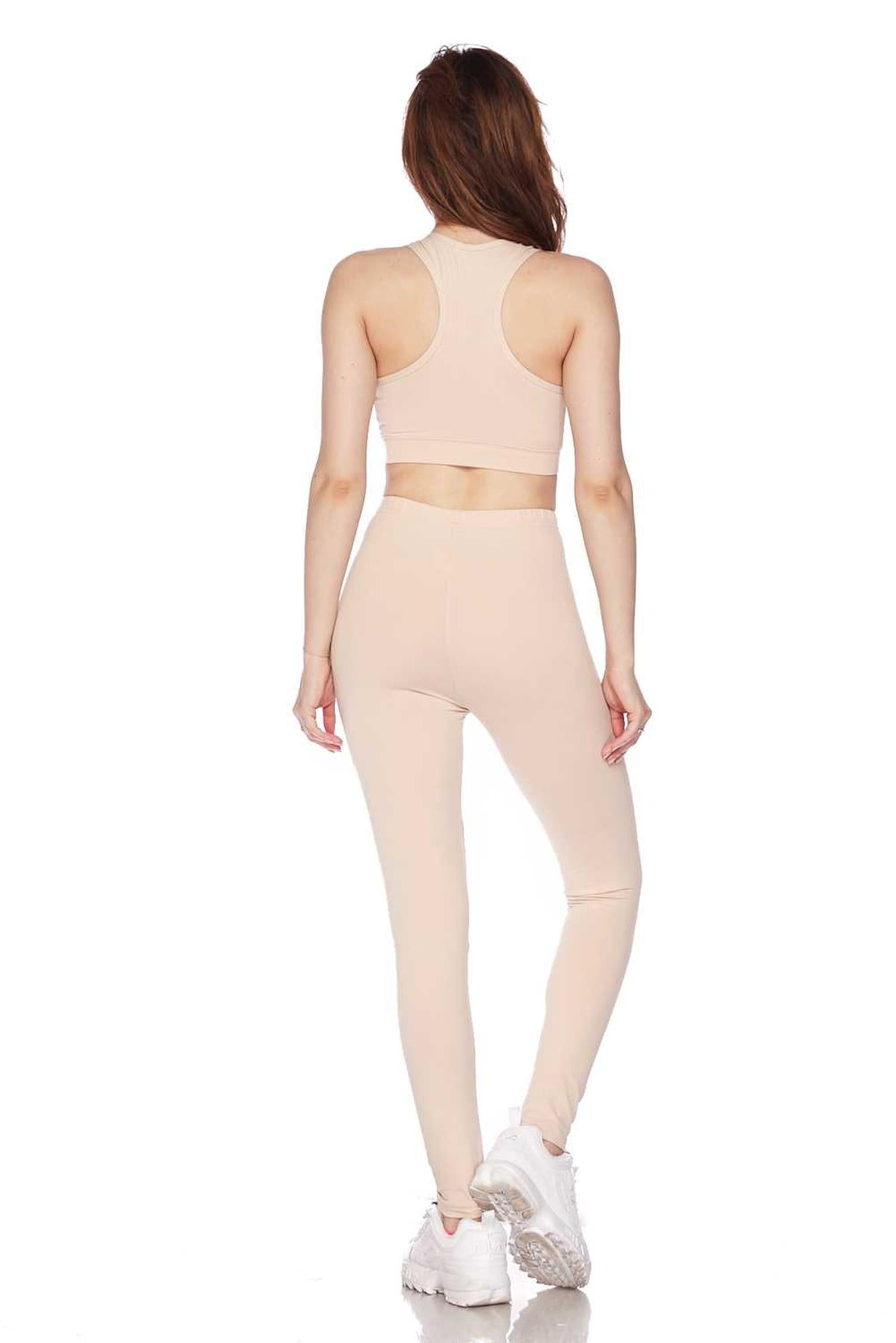 Buttery Smooth Basic Solid Leggings and Bra Set