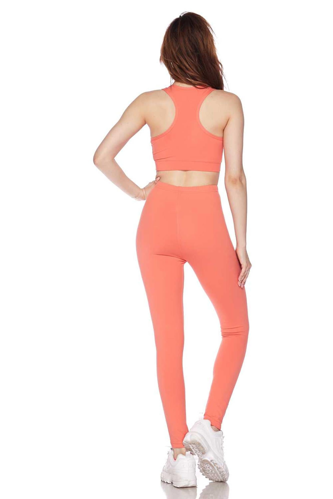 Buttery Smooth Basic Solid Leggings and Bra Set