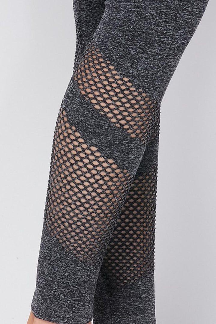 Premium 2 Piece Charcoal Bra Top and Leggings Sport Set