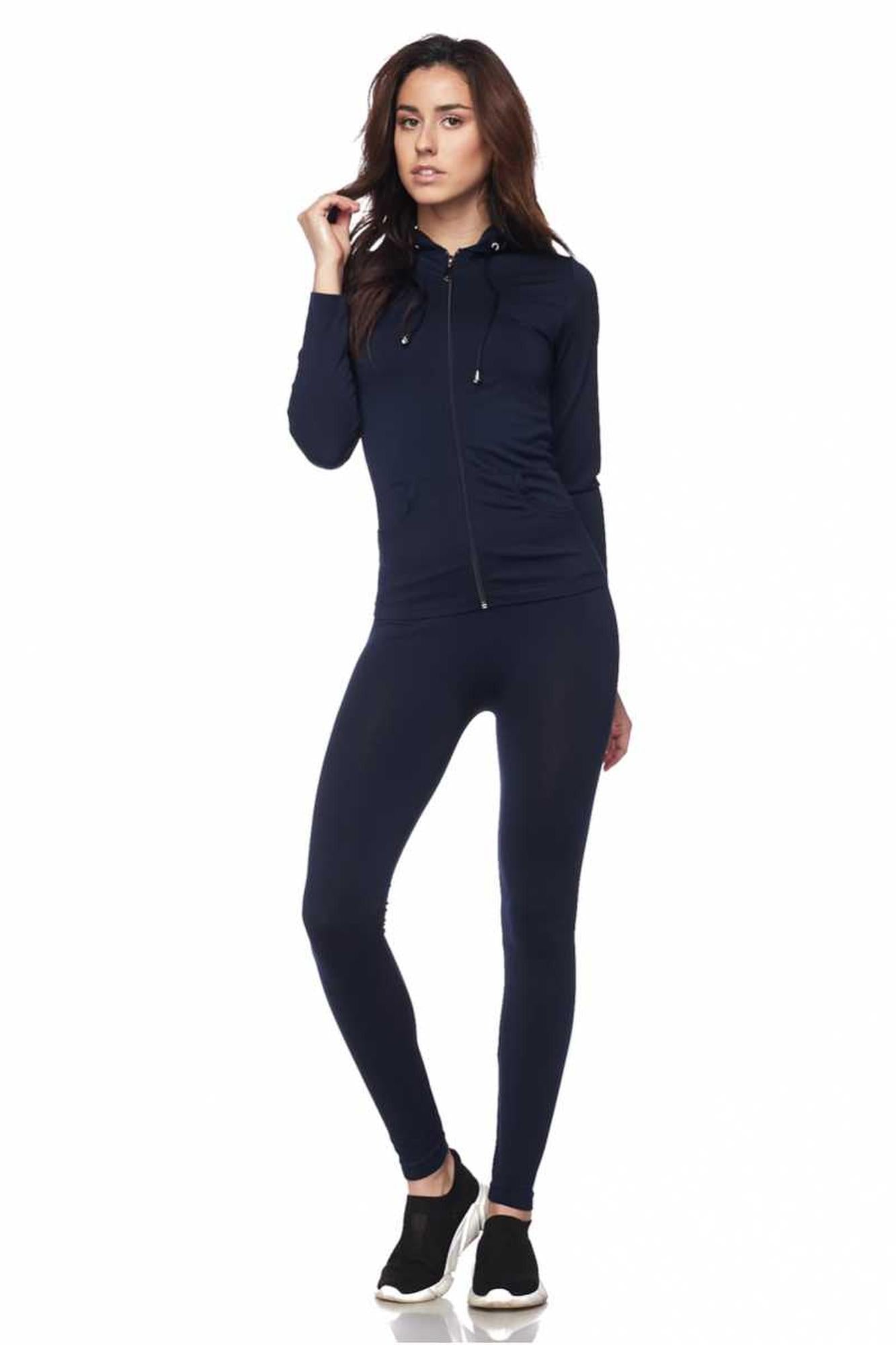 Premium Zip Up Hoodie Jacket and Legging Set