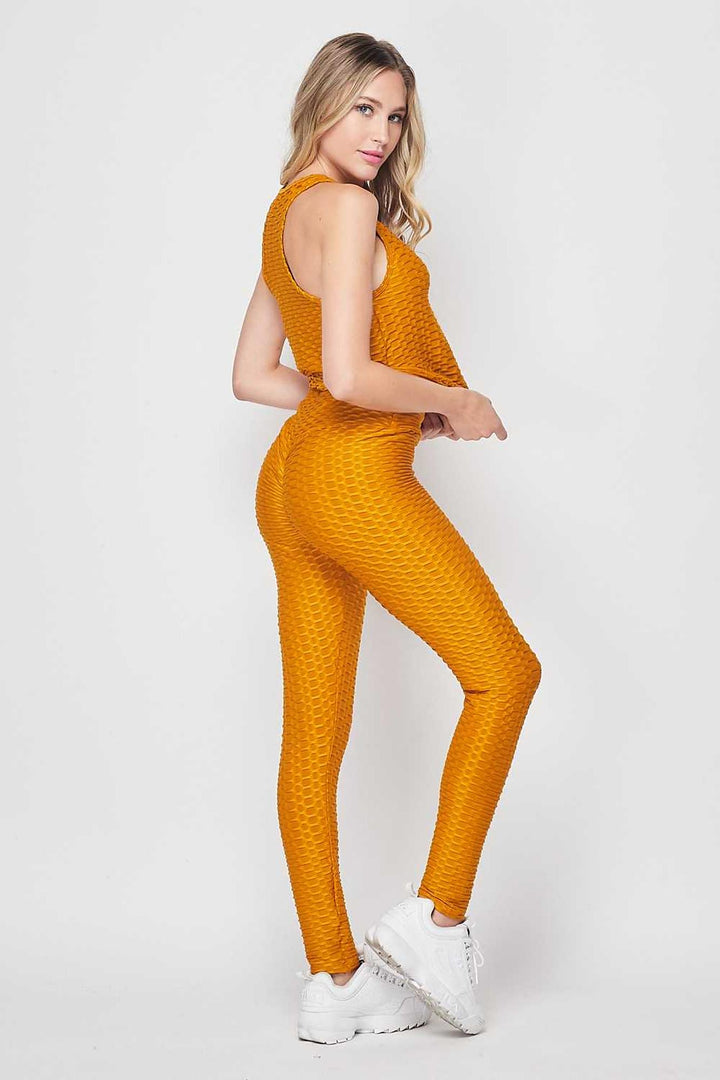 2 Piece Scrunch Butt Leggings and Tank Top Set