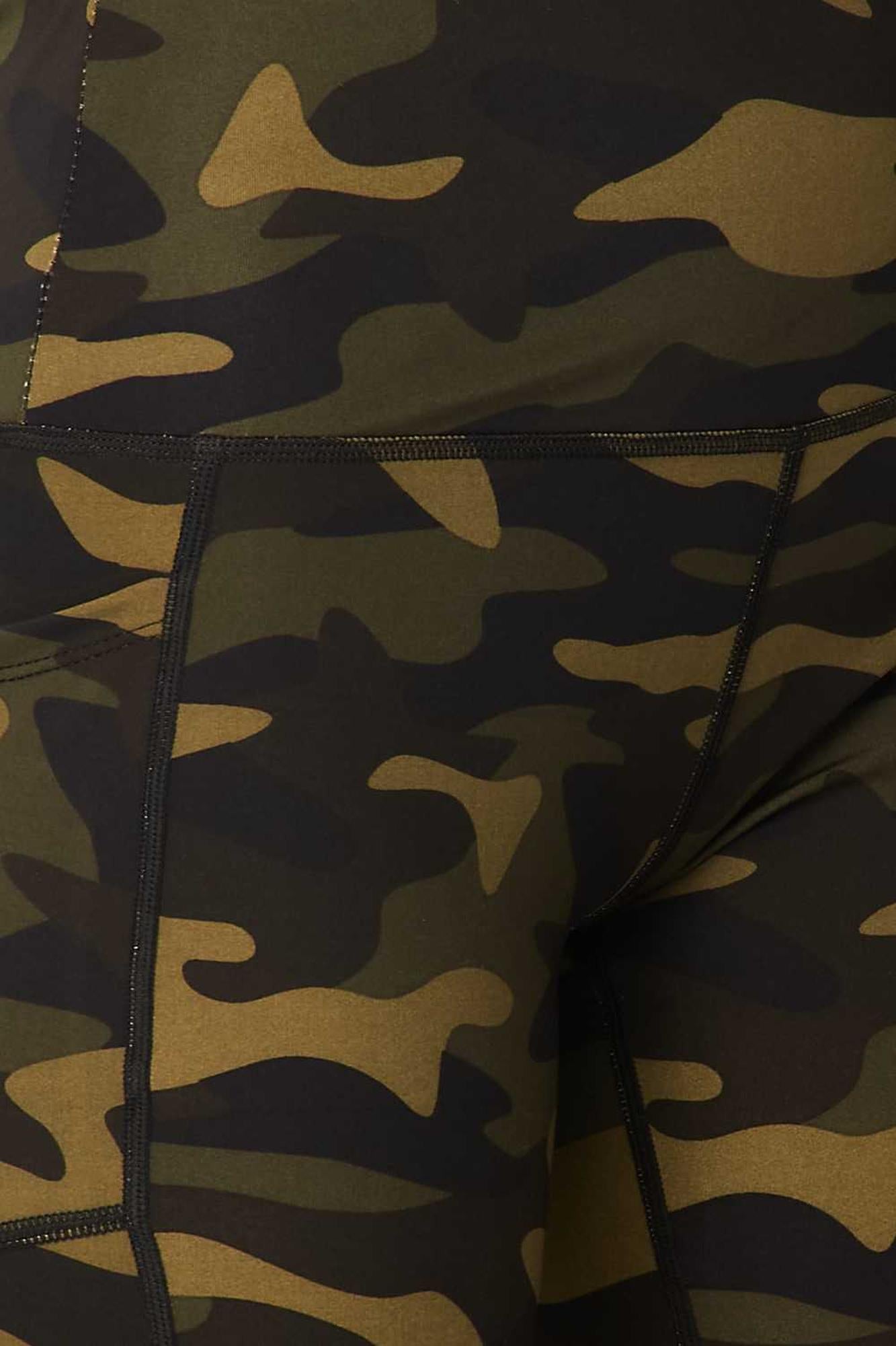 Sport High Waisted Camouflage Biker Shorts