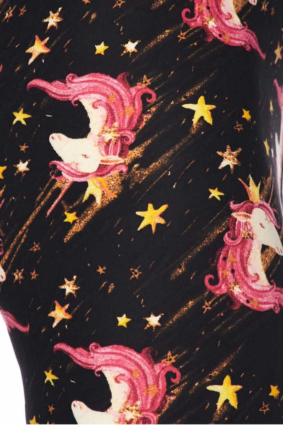 Buttery Soft Twinkle Unicorn Capris (One Size Regular,Black)