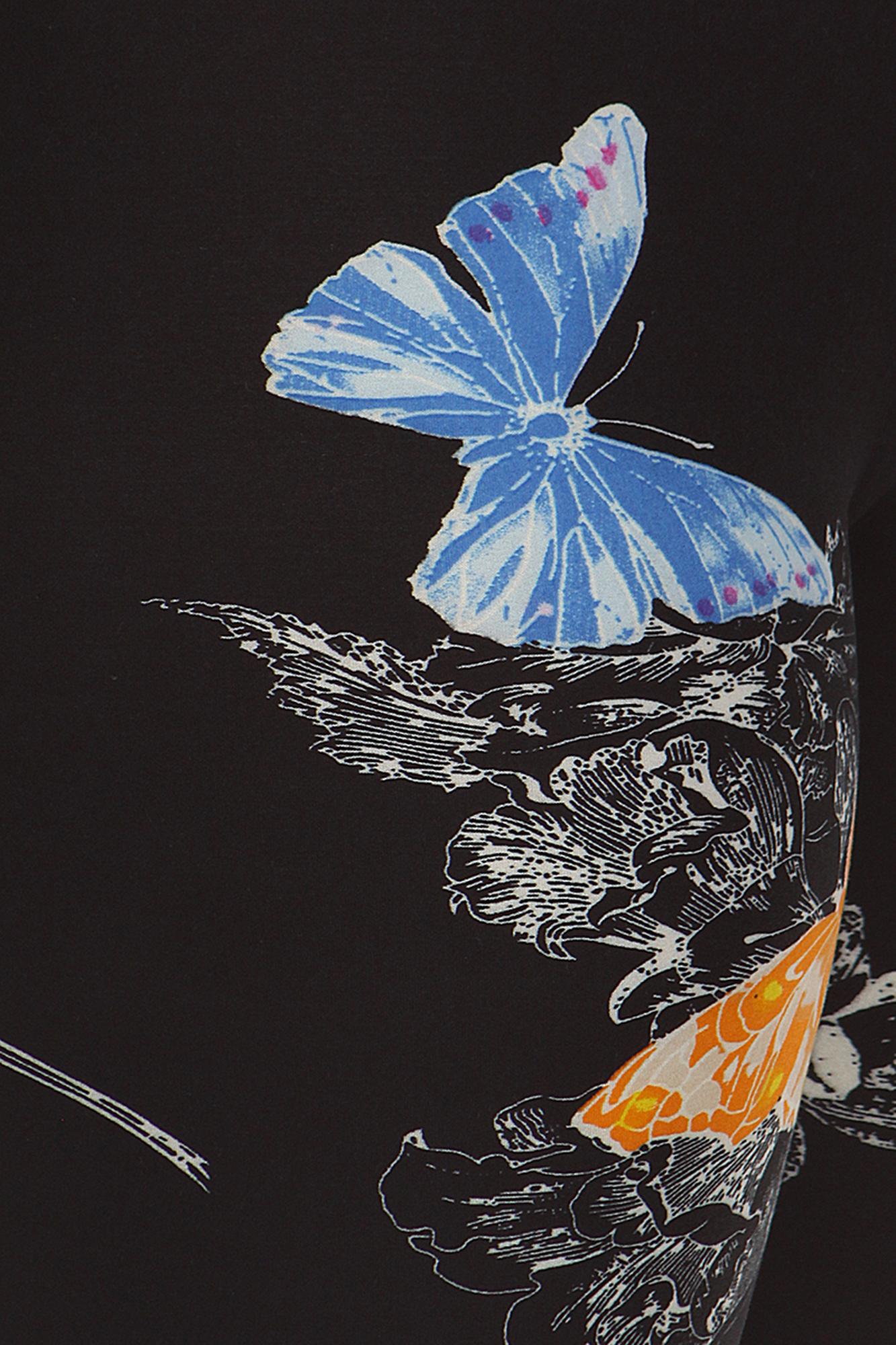 Buttery Soft Beautiful Butterfly Plus Size Leggings - 3X-5X (One Size Plus,Black)